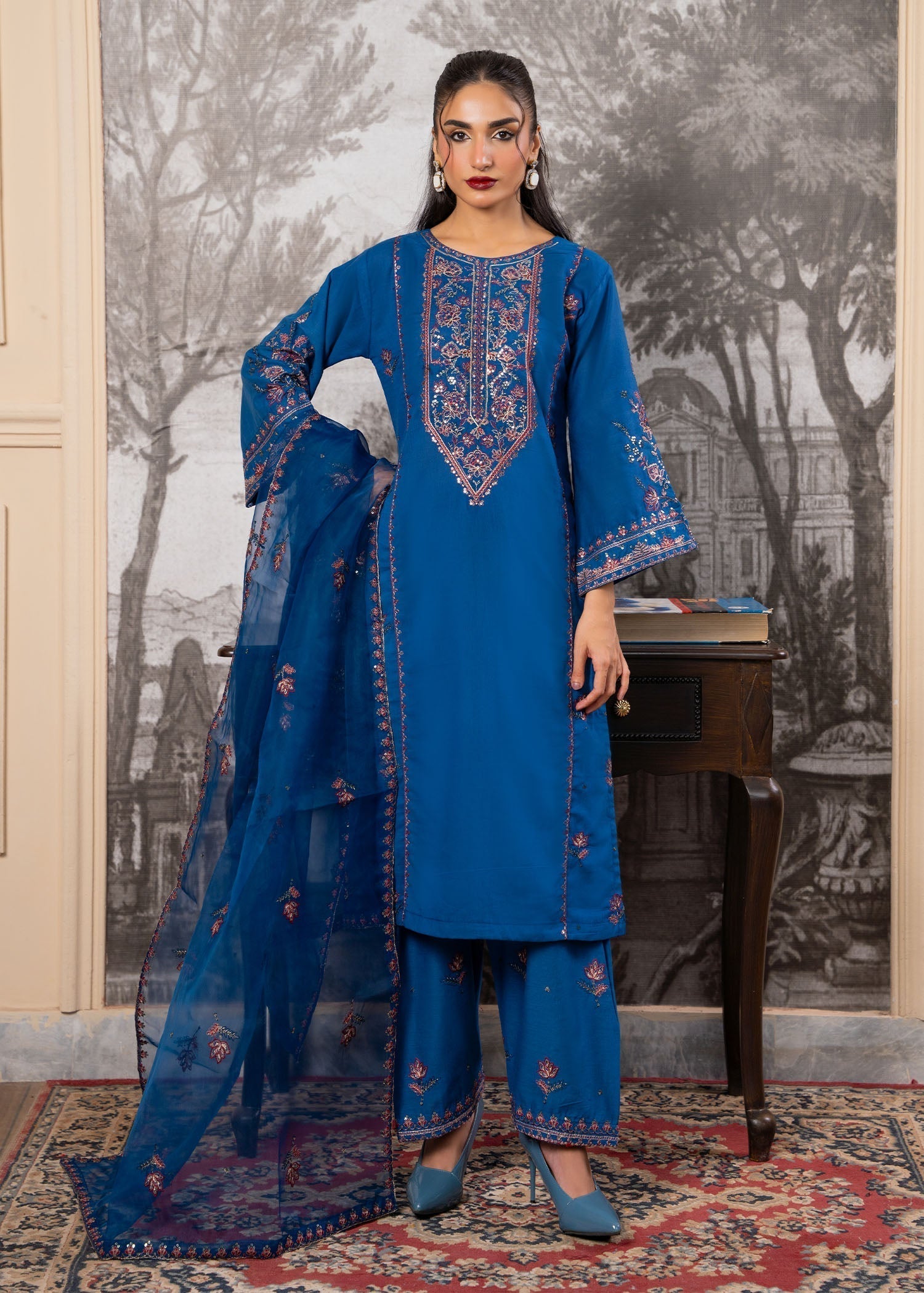 Zahab By M Sapphire Charm Women 3pcs