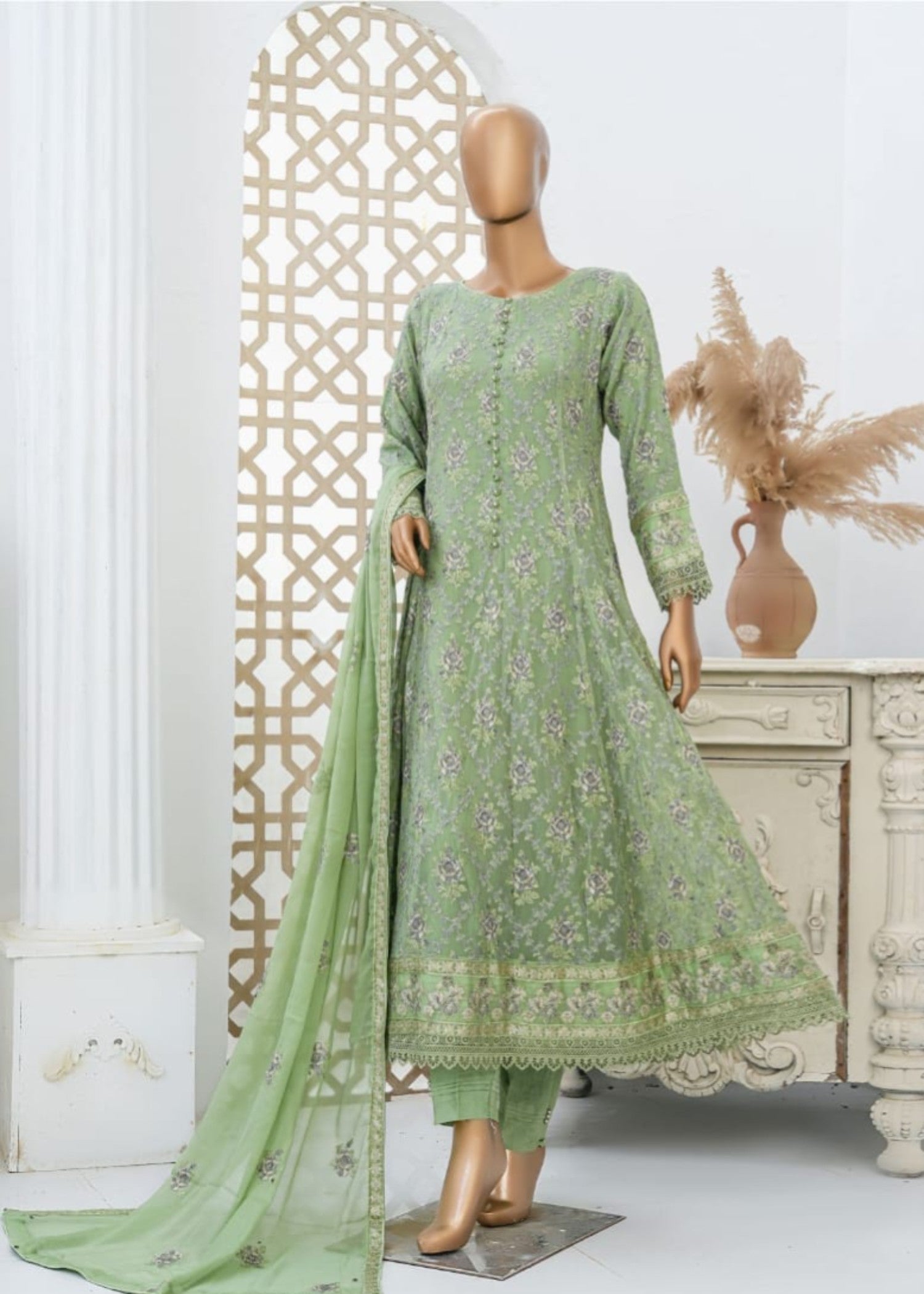 Ahmed Creations AREEBA PISTACHIO GREEN Women 3pcs