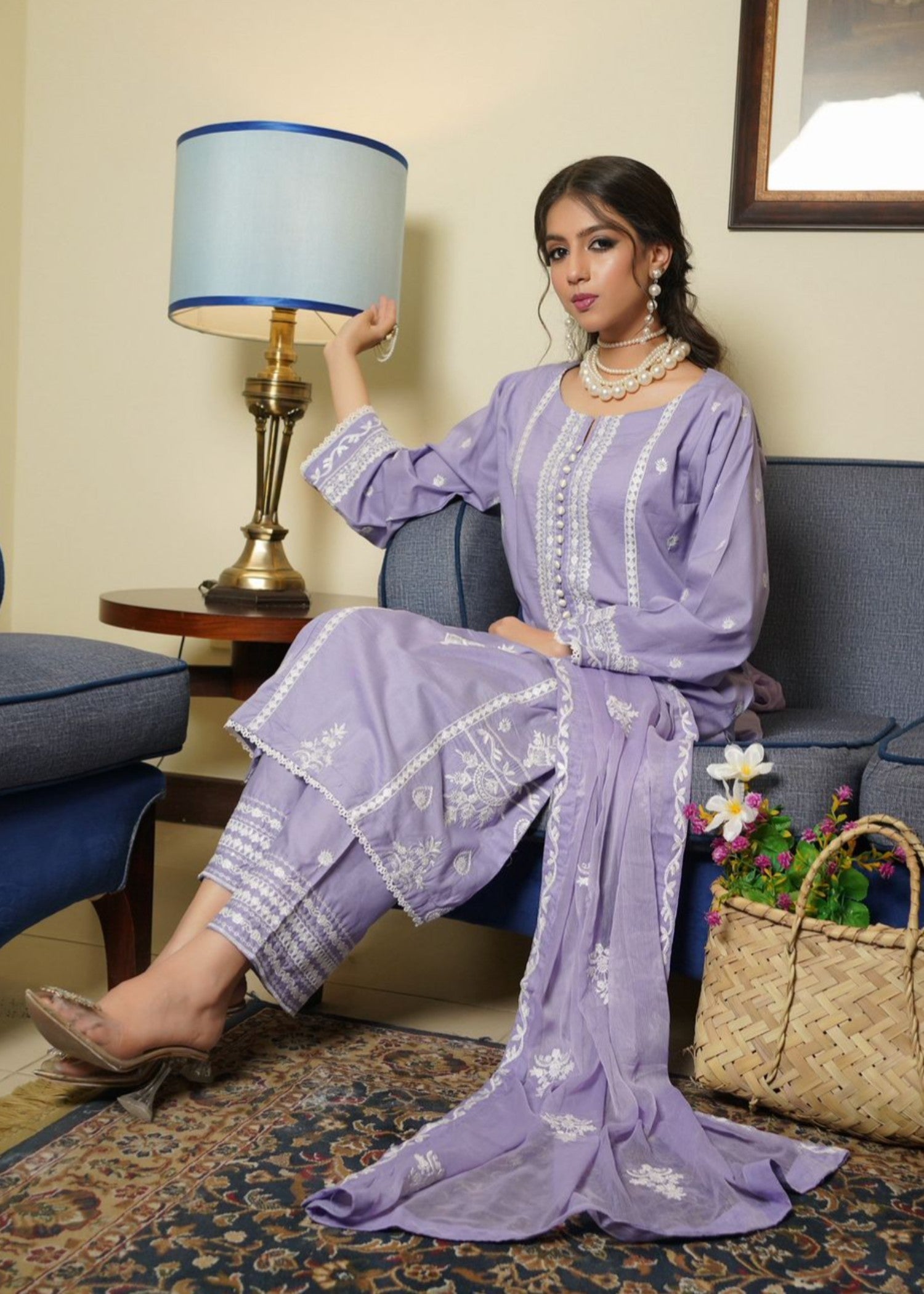 Rangoon Clothing Zaina Lavender Women 3pcs