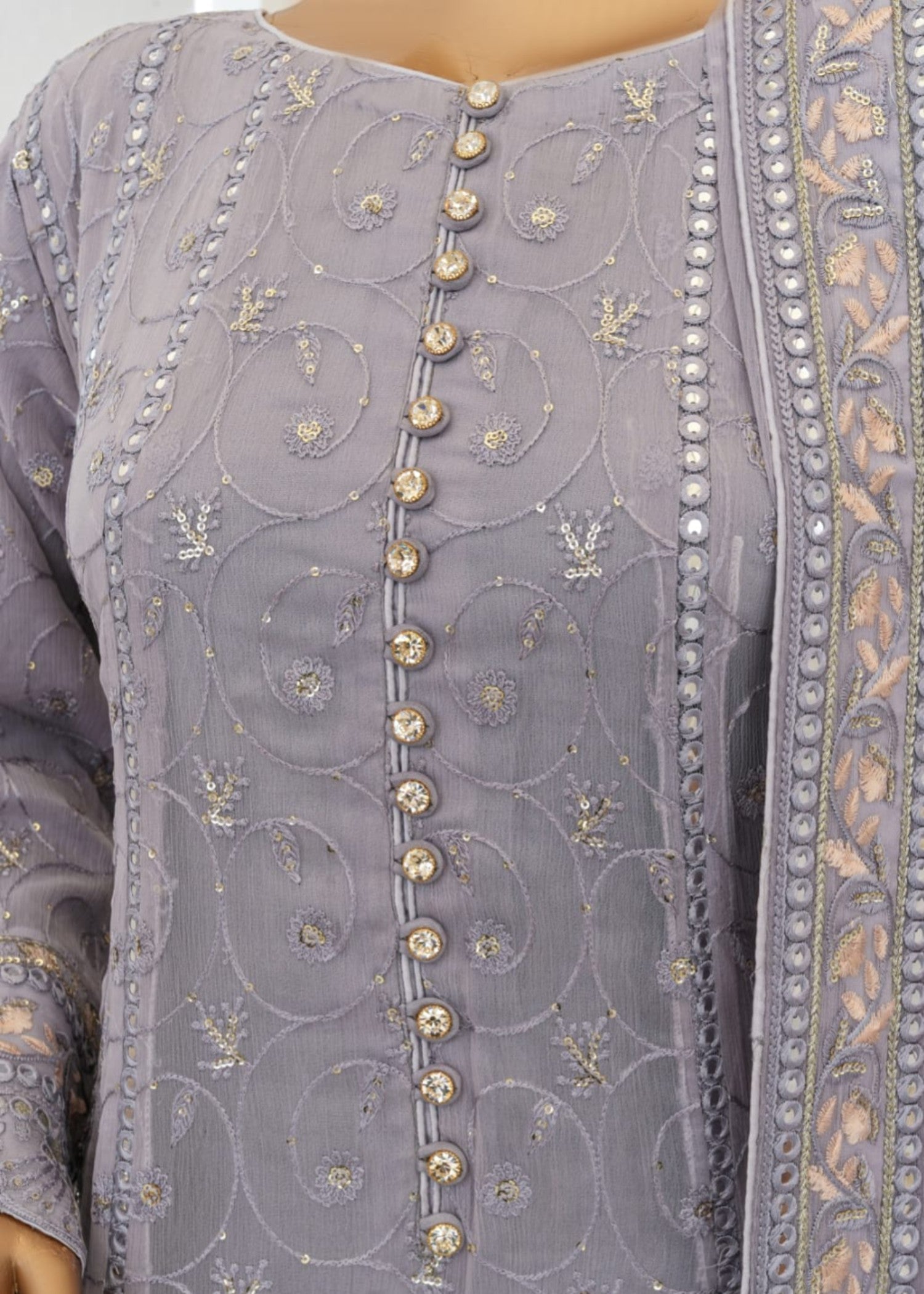 Ahmed Creations Mahajabeen Grey Women 3pcs