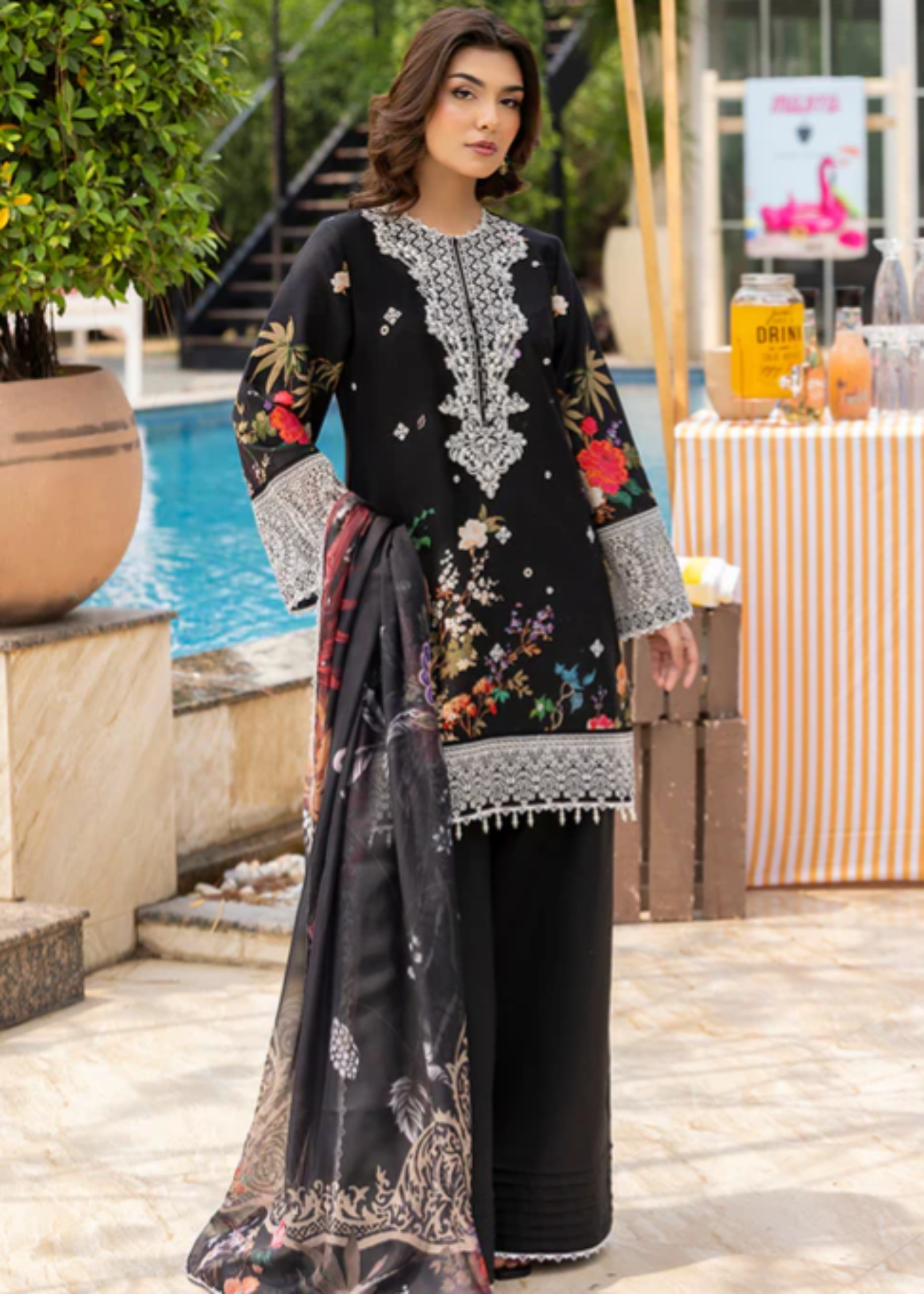 Meeral Luxe Black Zestel Women 3pcs