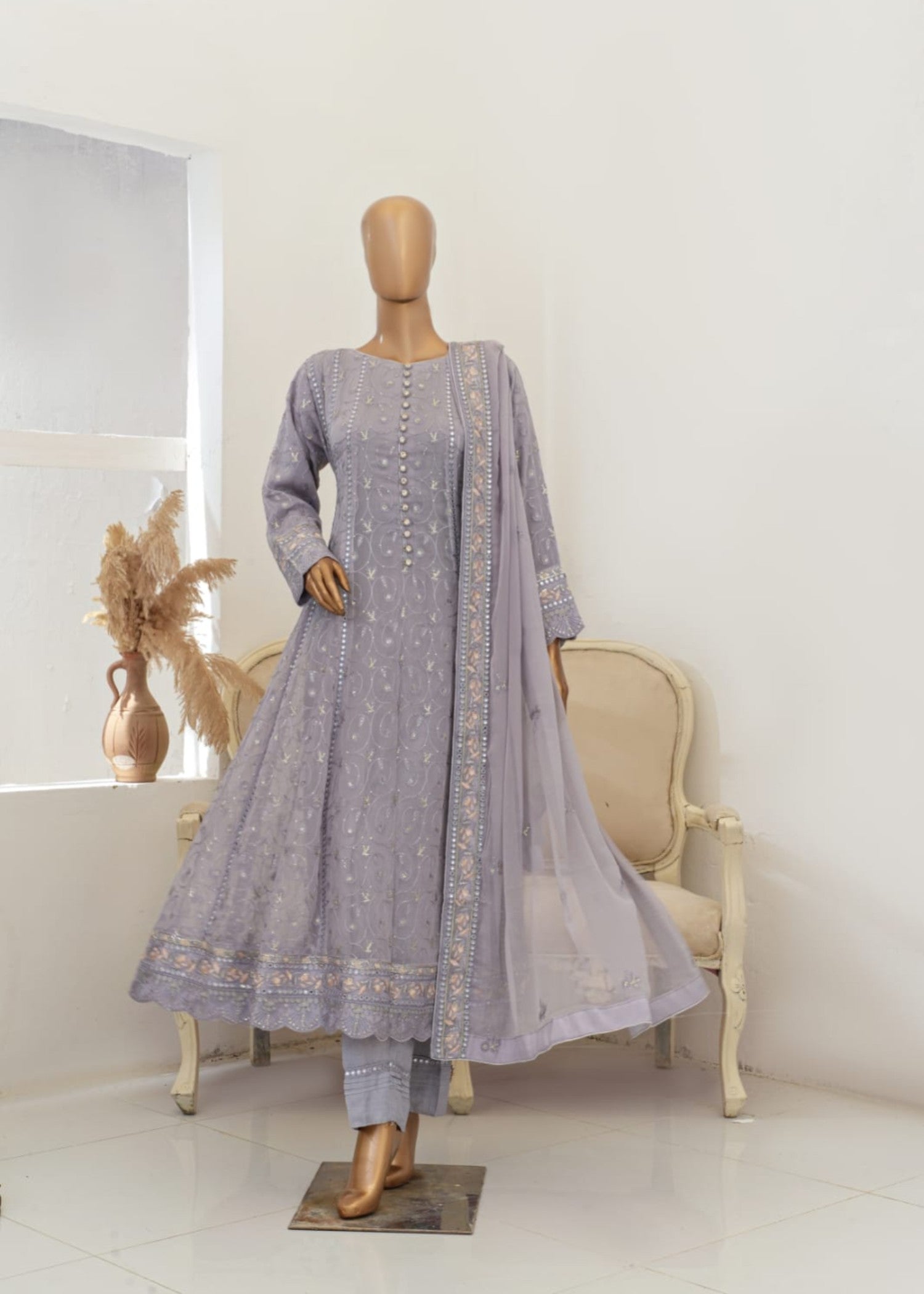 Ahmed Creations Mahajabeen Grey Women 3pcs