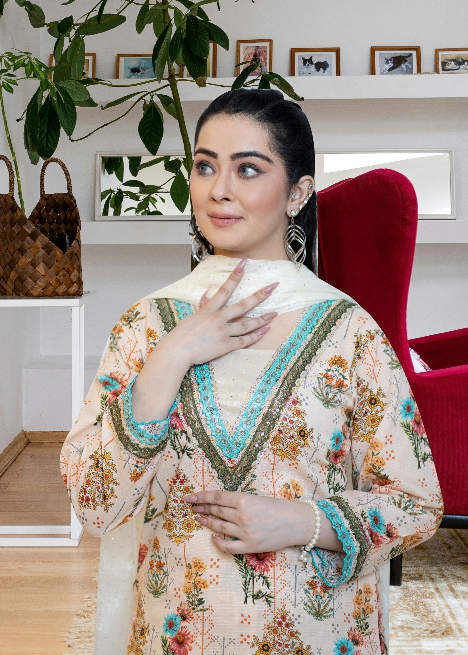 Miss & Mrs Farhsi s lawn ski Women 3pcs