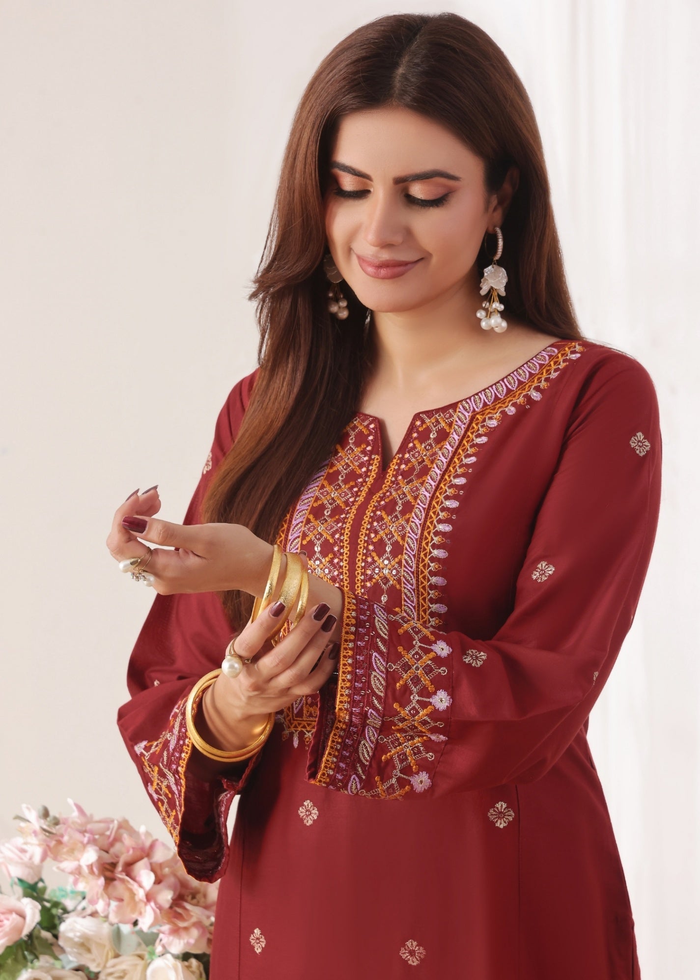 Ayra Pret Sehar Maroon Women 2pcs