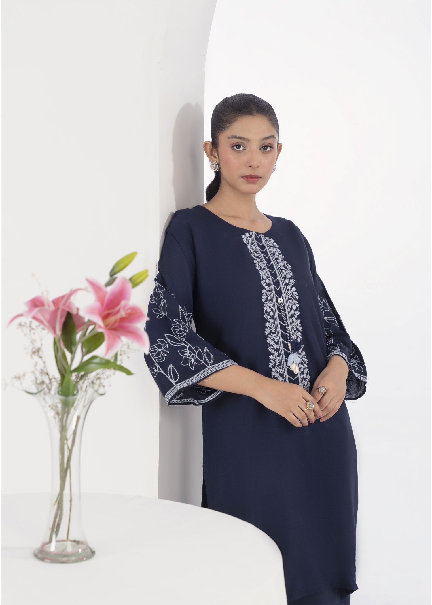 Stylish Collection EMBELLISH BLUE Women 2pcs