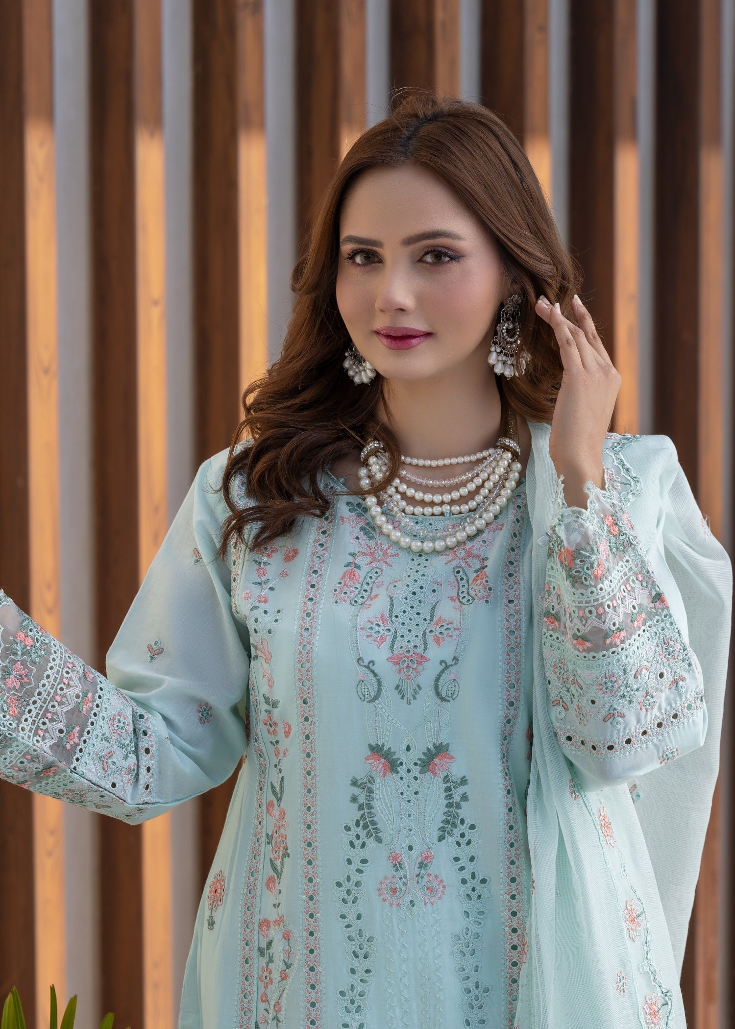 Suits By Sadia SKY SHINE CHIKANKARI Women 3pcs