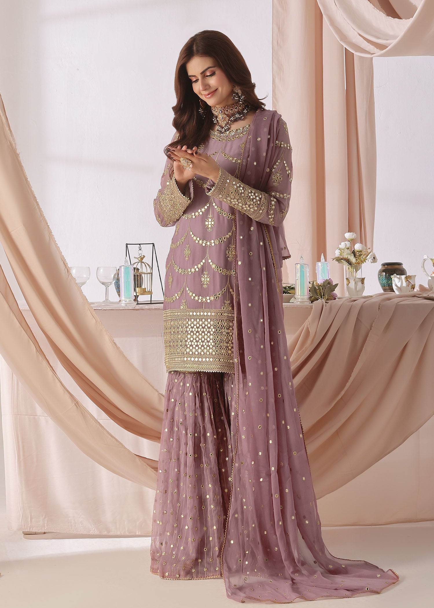 Ayesha Closet GUL BAHAR MAUVE Women 3pcs