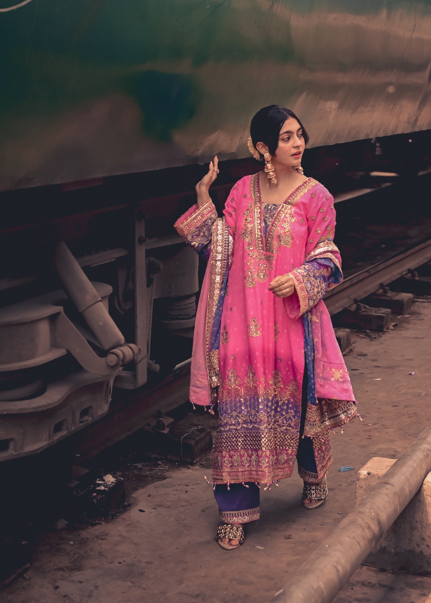 Suits By Sadia Desi glam Women 3pcs