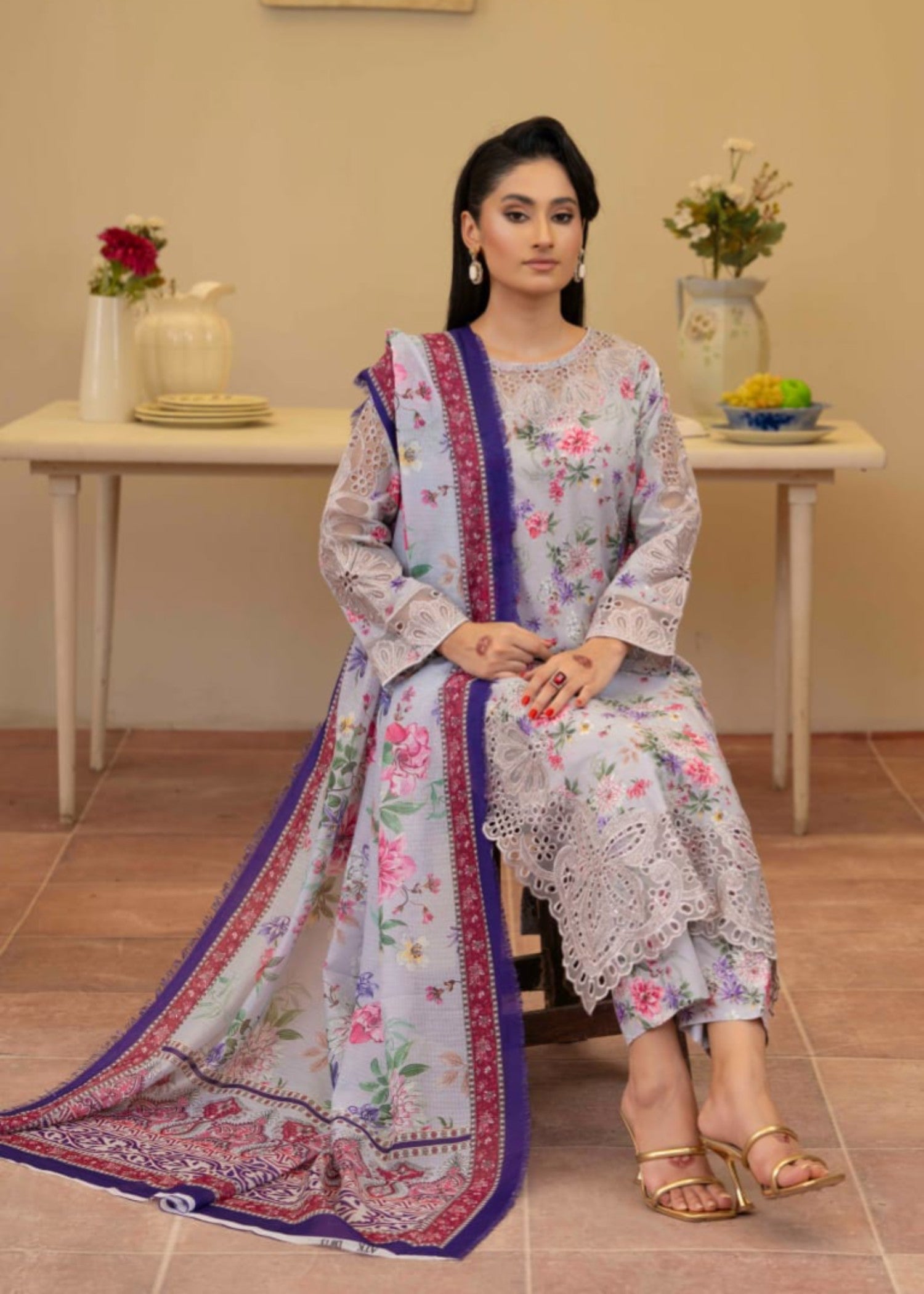 Gul Fashion Embroidered Lawn Kurta Set 10 Women 3pcs