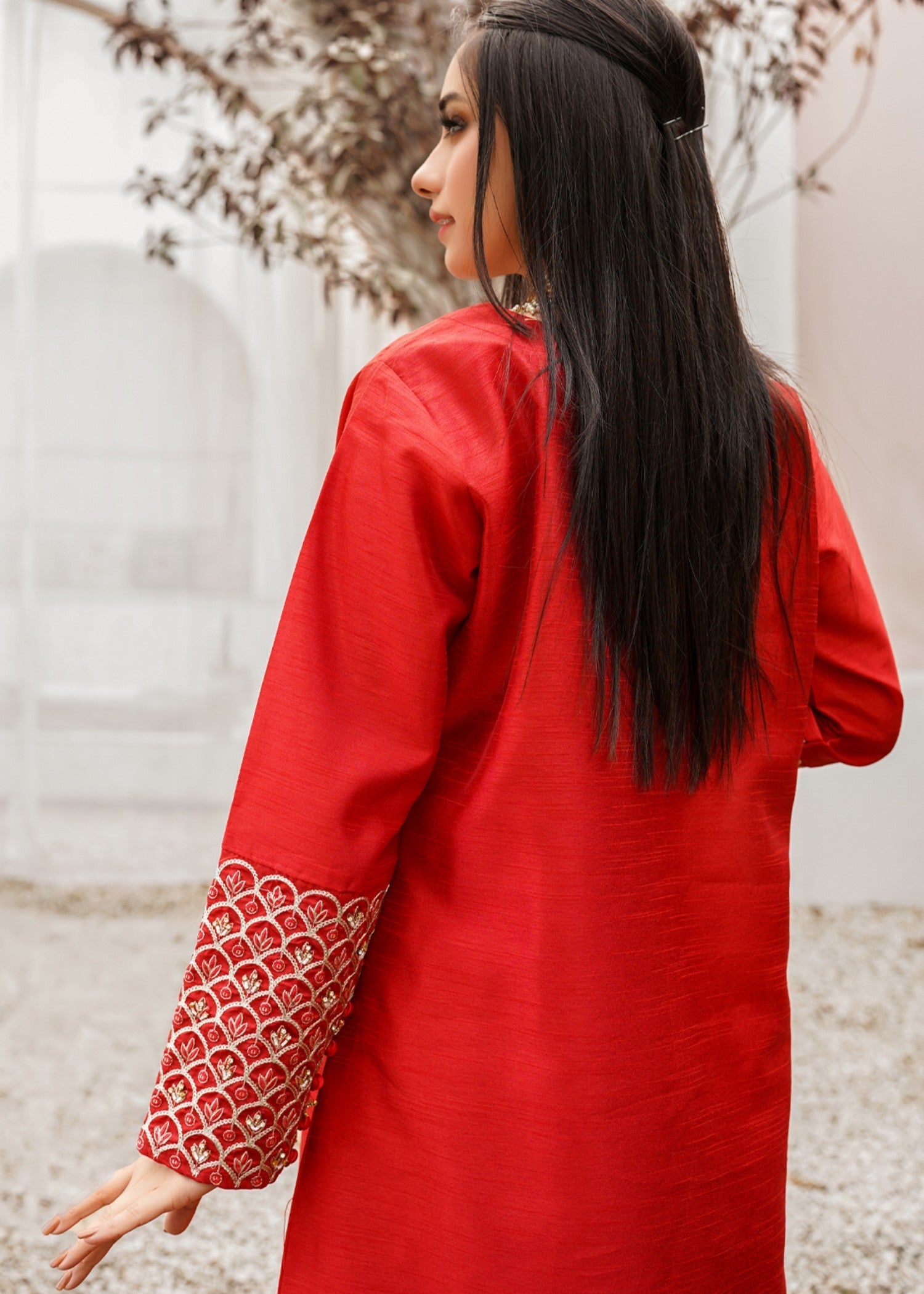 Insiya By Saira Jawad Kanwal Khan Ready to wear Cherry Red Women 2pcs