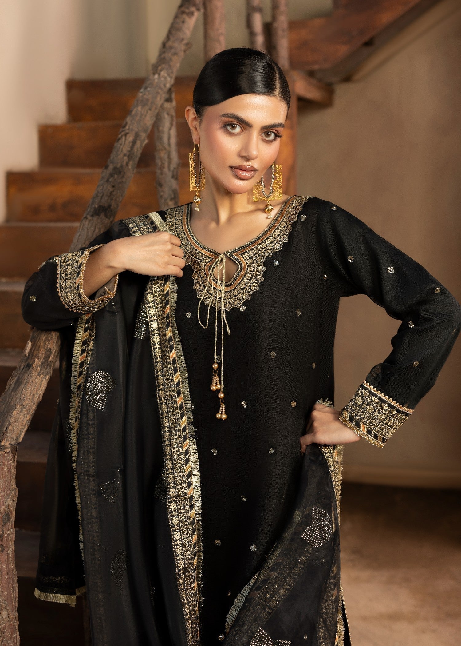 Diara Couture KANEEZ DF 46 BLACK Women 3pcs