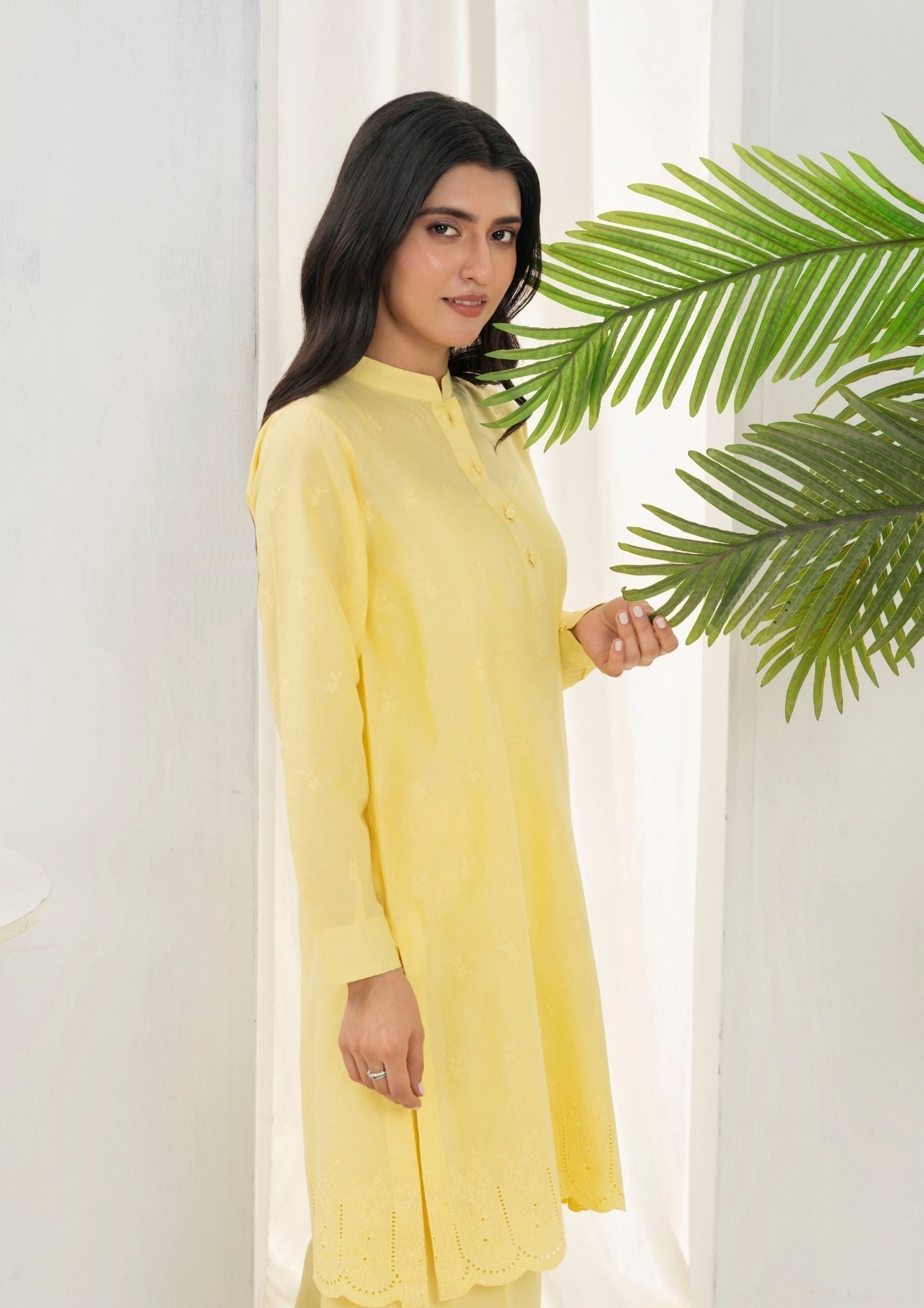 Yolo Pret Schiffli Embroidered Set Rozana S25 0022 Women 2pcs