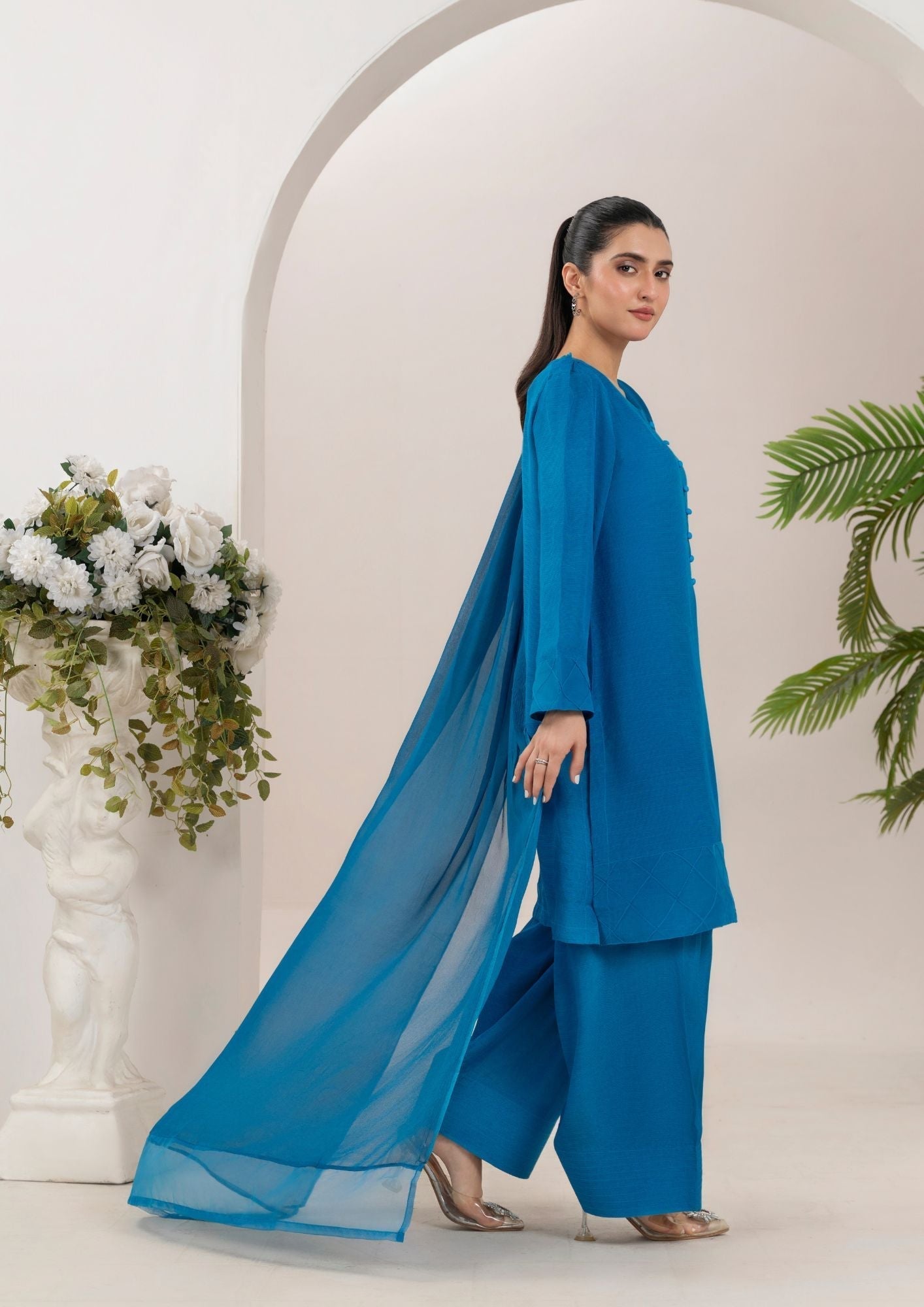 Yolo Pret Raw Silk with Farshi Shalwar ROZANA S25 0025 Women 3pcs