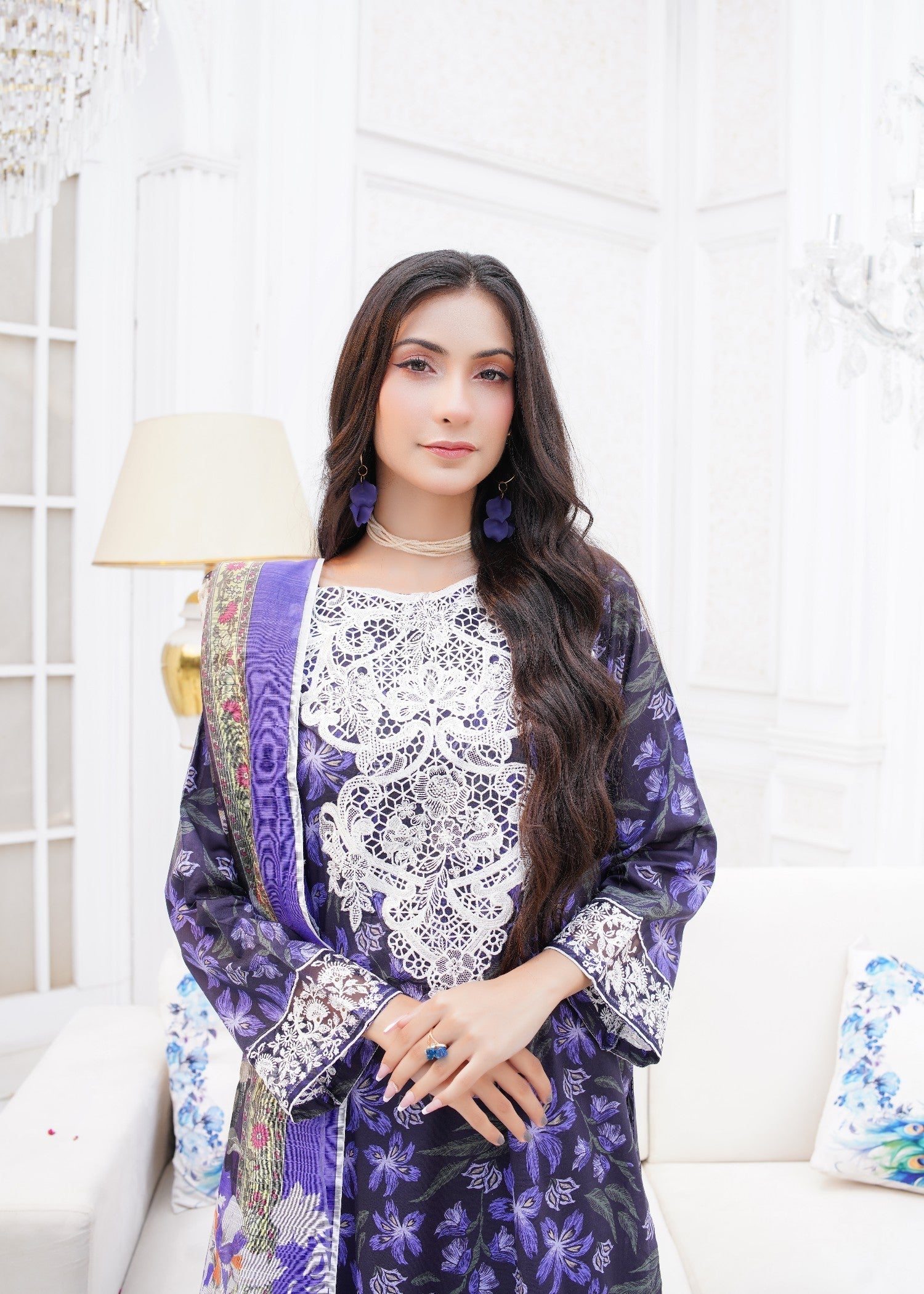 Safdar Embroidery Printed Pure Lawn Embroidered 07 Women 3pcs