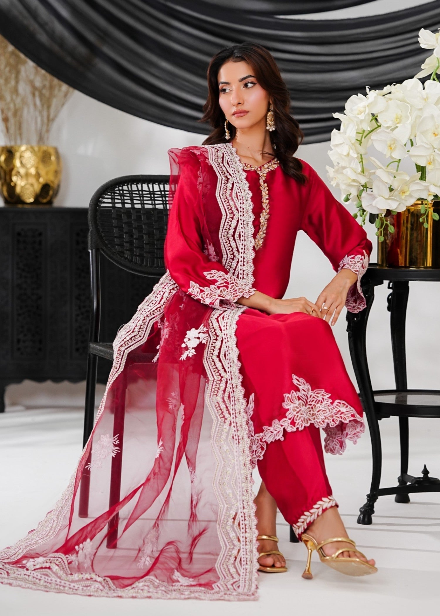 Rangoon Clothing Scarlet Maroon Women 3pcs