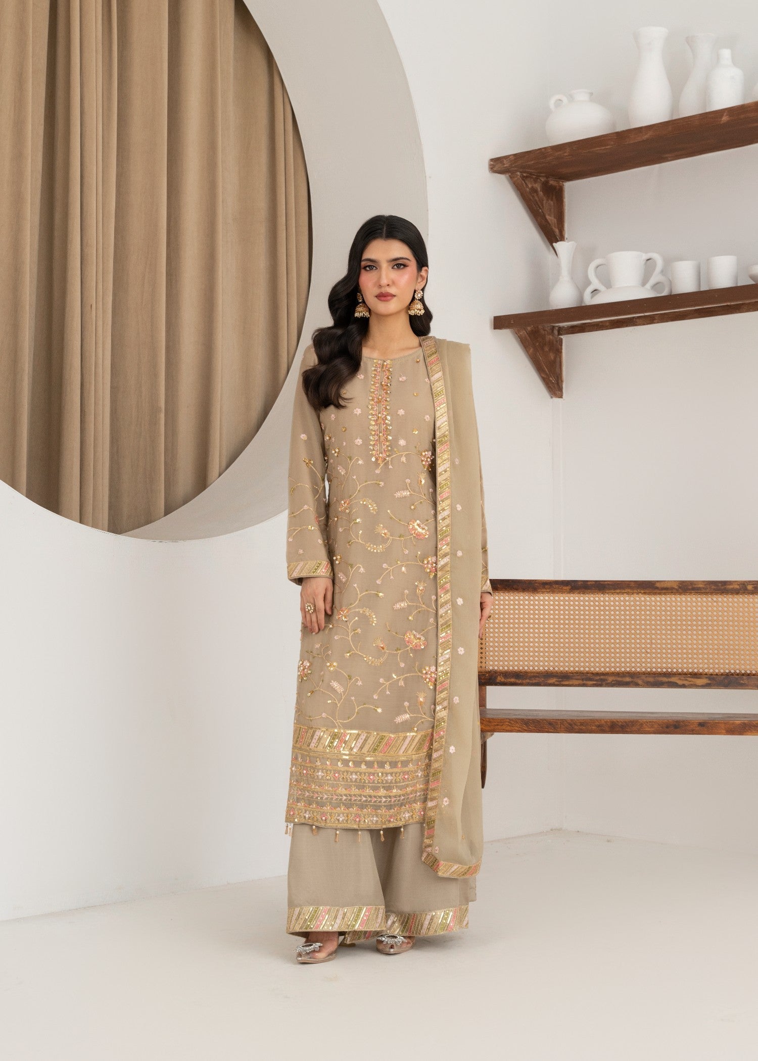 Qasim Anwer By Chandni Bridals BAHAR Women 3pcs