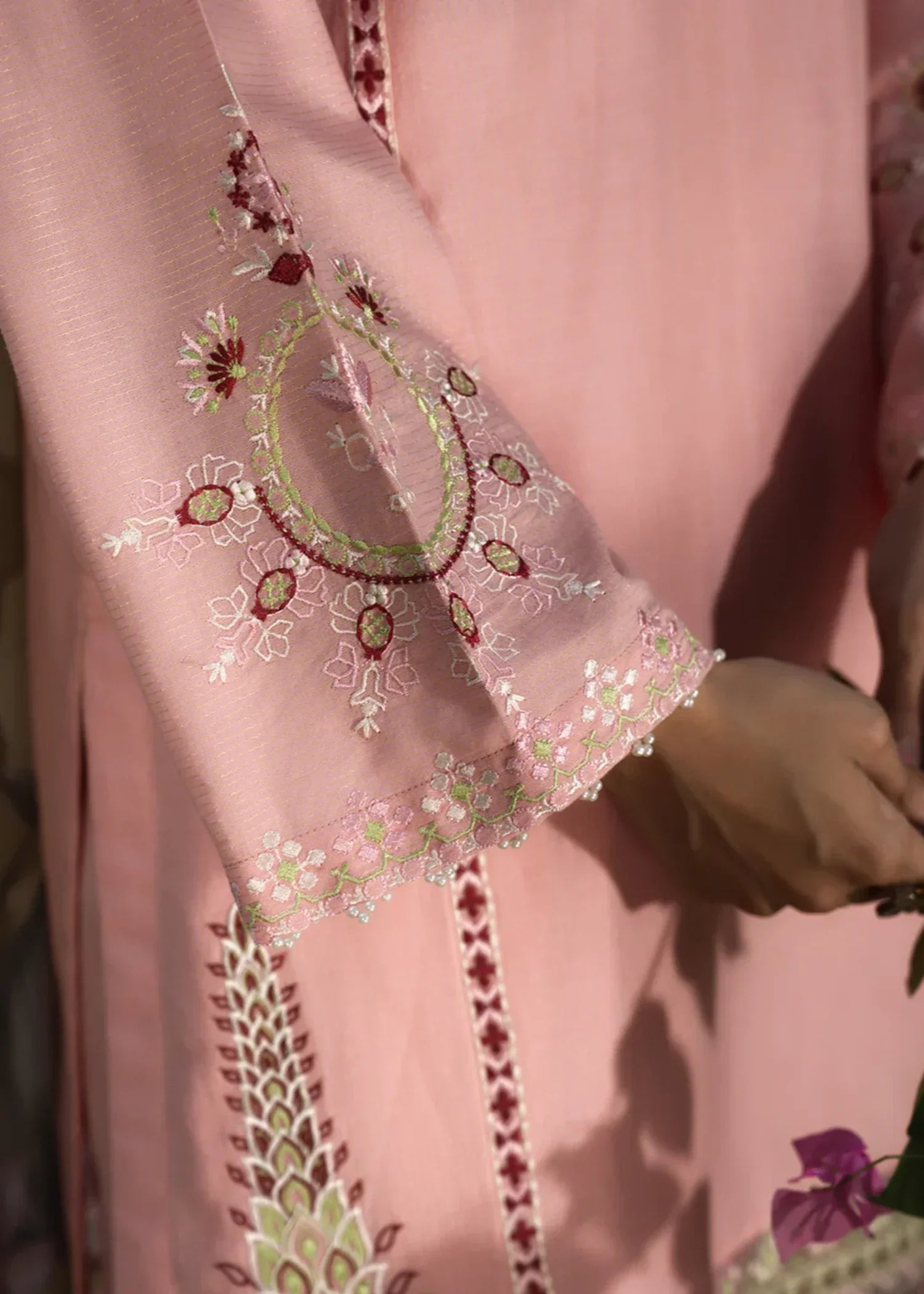 Hemstitch Pinky Peony Women 3pcs