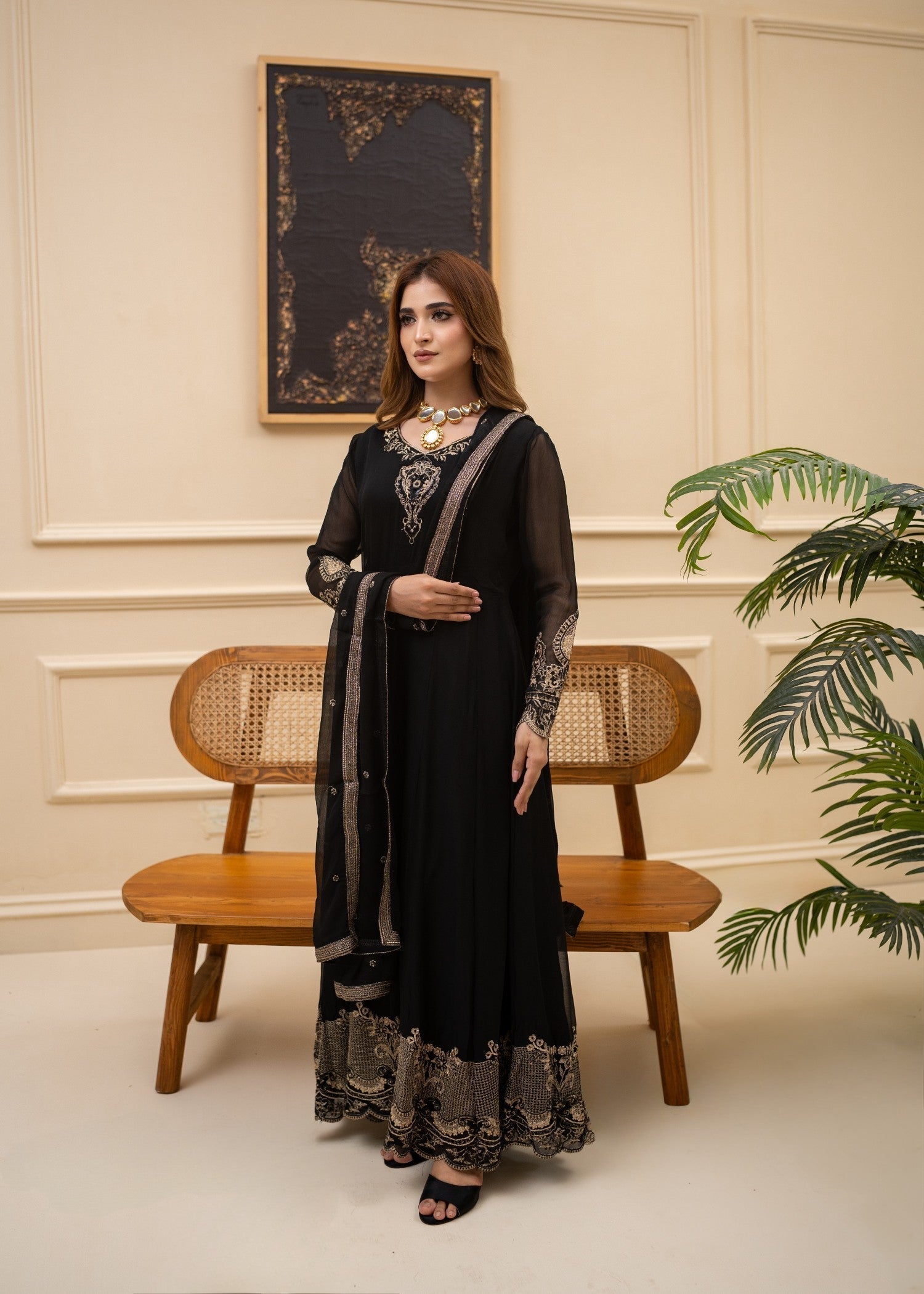 Alyssa BLACK MAXI ALL304 Women 3pcs