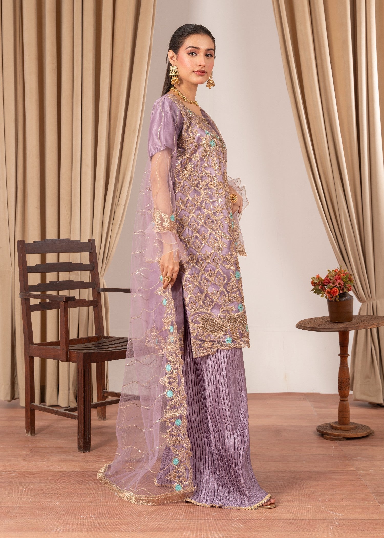 Four Season Boutique MALHAAR CRUSH MAUVE Women 3pcs