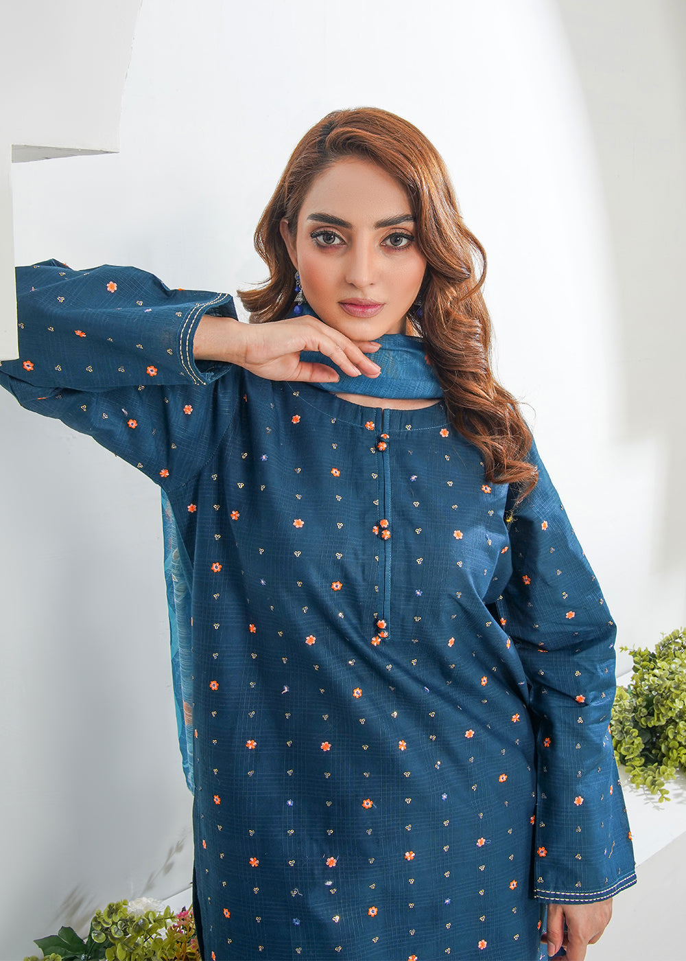 Elara Official Midnight Bloom Embroidered Suit Women 3pcs