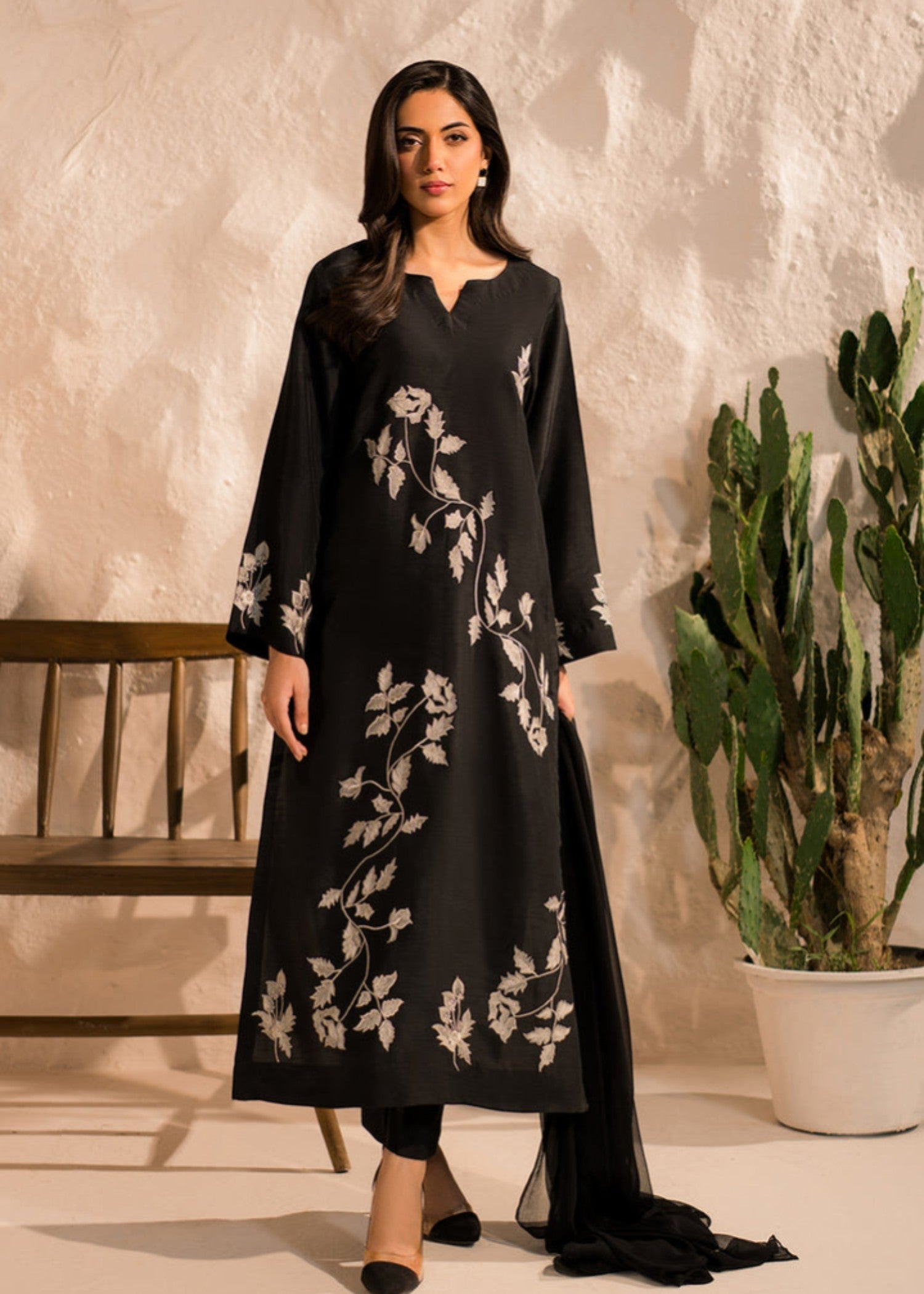 Kashqai Reeva Embroidered Black Women 3pcs