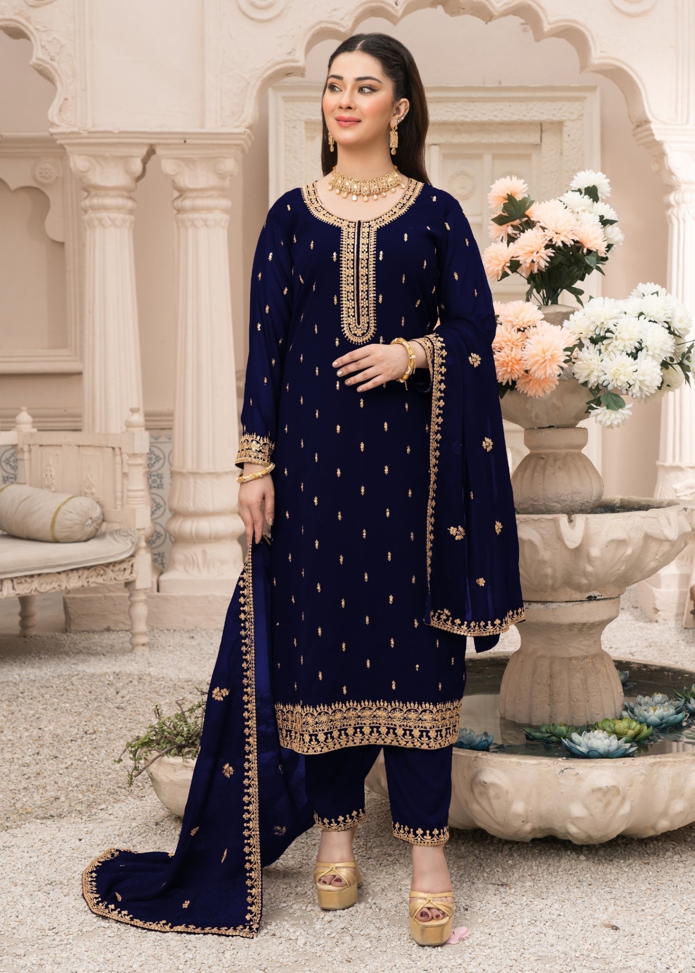 Abaan Zohan Ada Navy Blue Women 3pcs