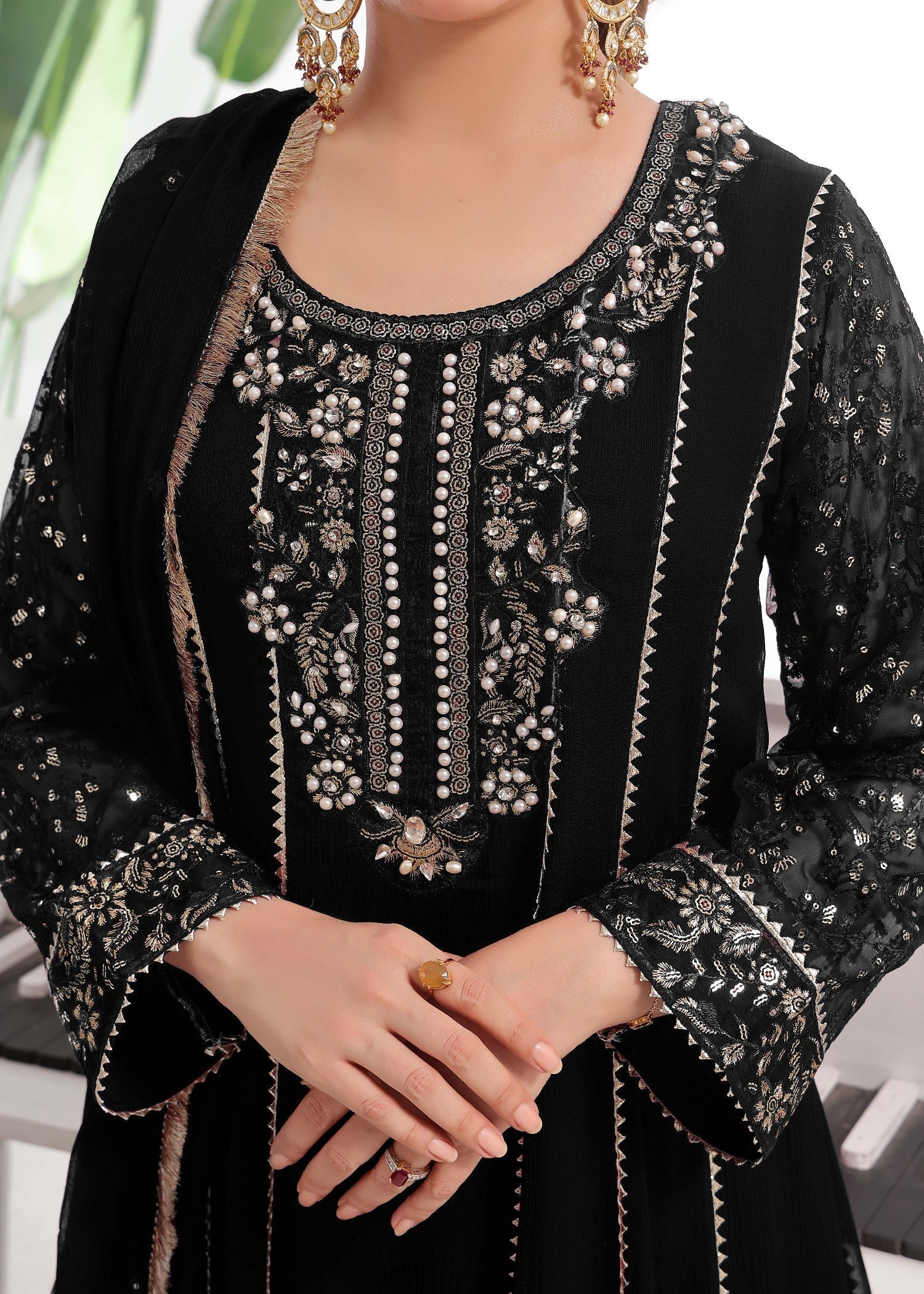 Alsiyab Raani Black Women 3pcs