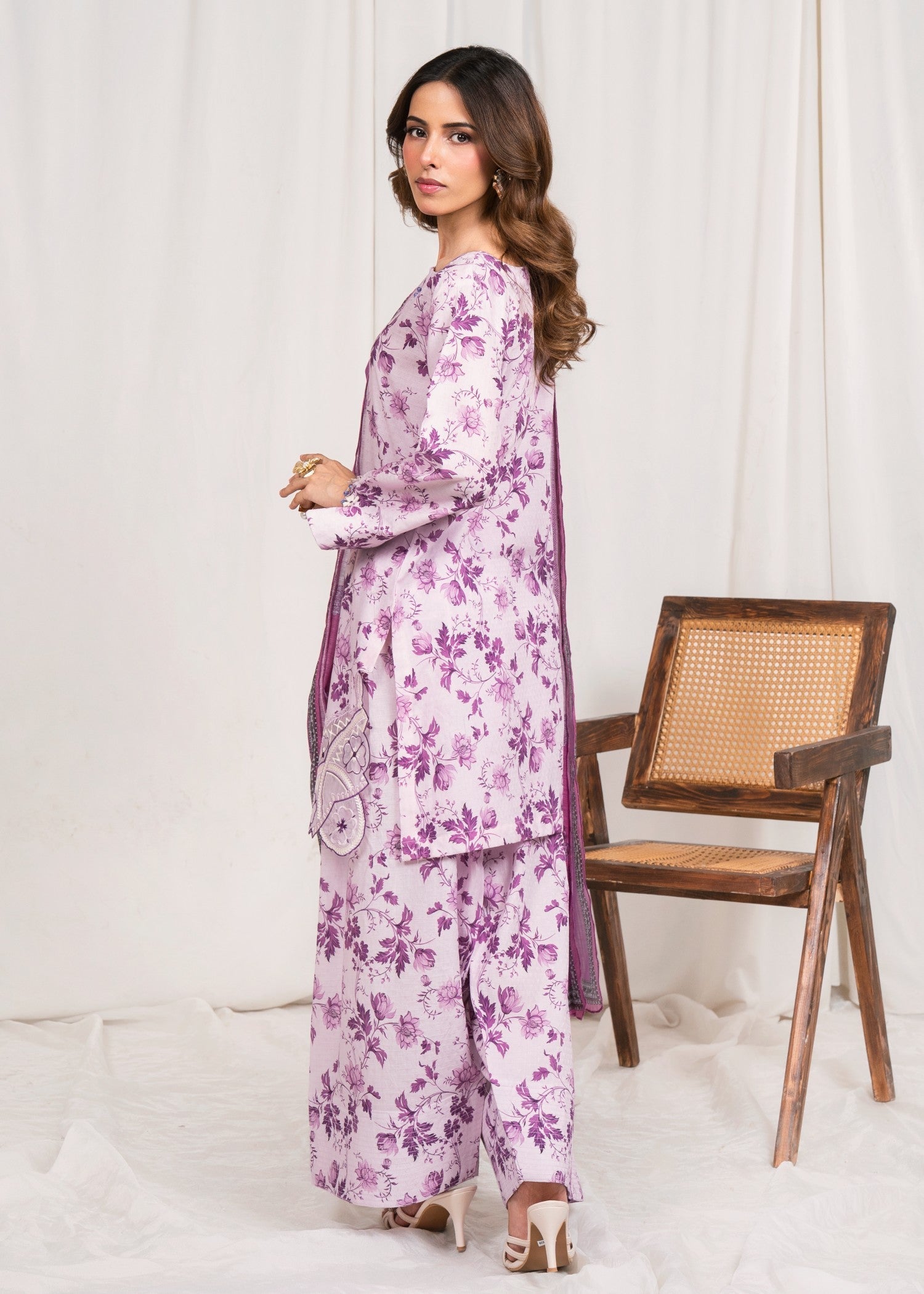 Sahibas By Mirza Phool Purple Women 3pcs