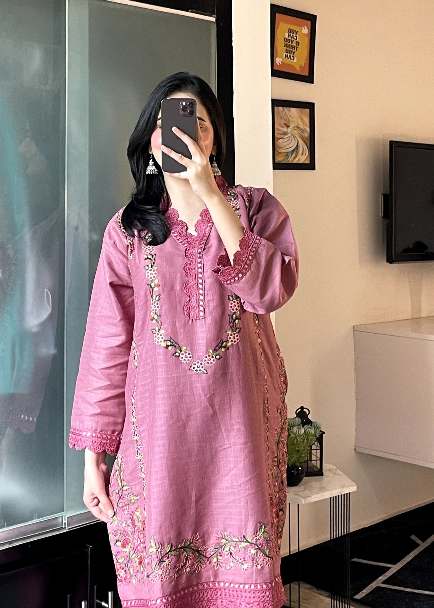 Tehzeeb Libas GULNAZ PINK EMBROIDERED Women 2pcs