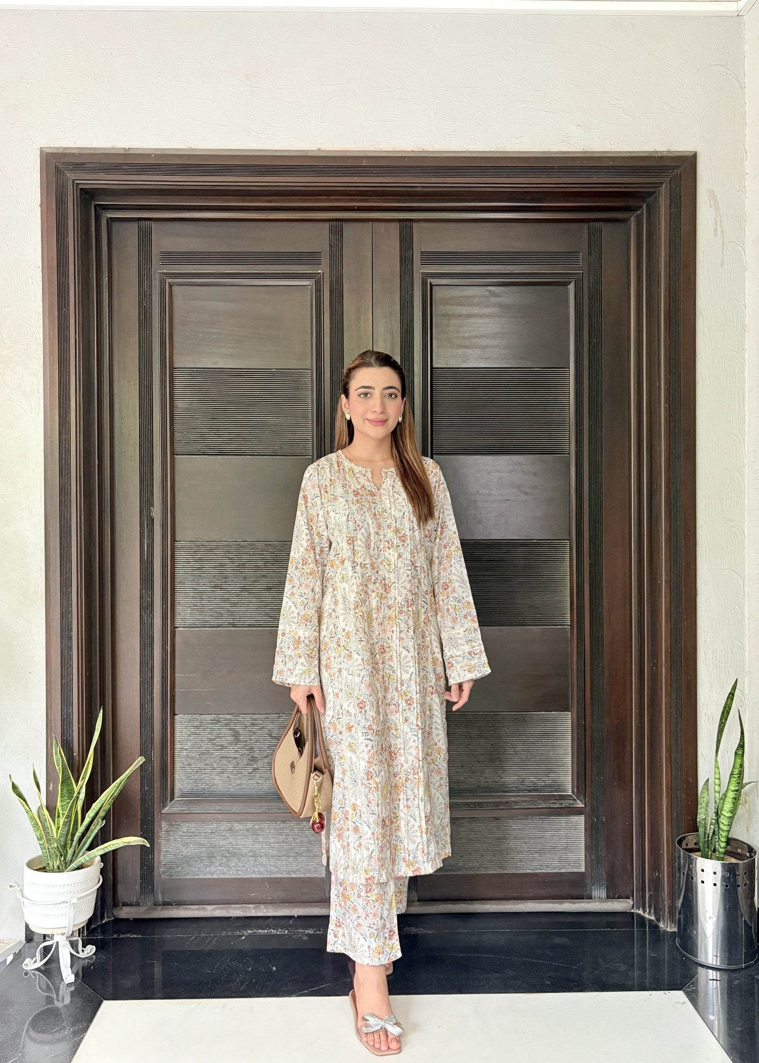 Zenyre Floral Mosaic Printed Set Women 2pcs