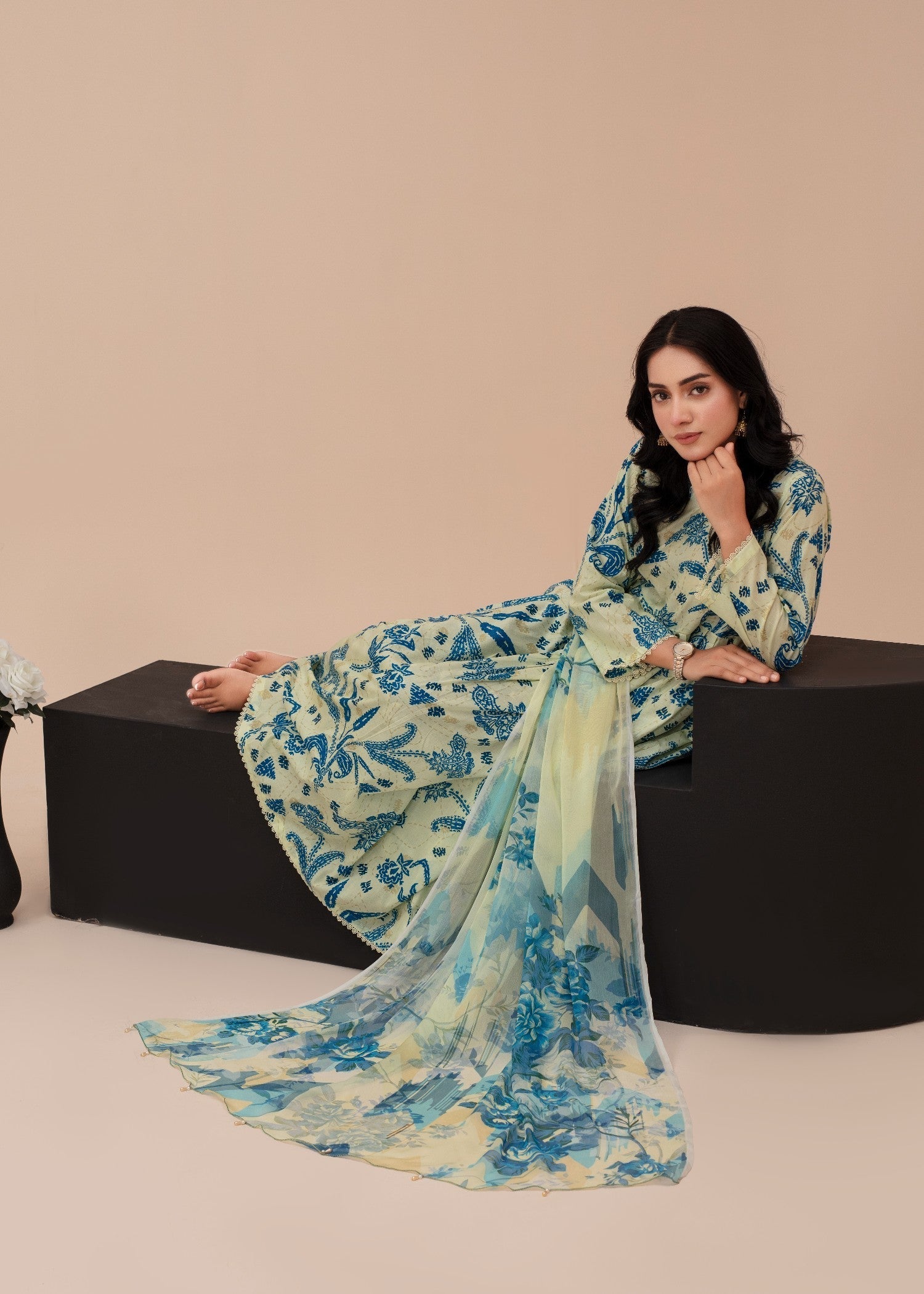 Ayeza Collection Green Maxi 06 Women 2pcs