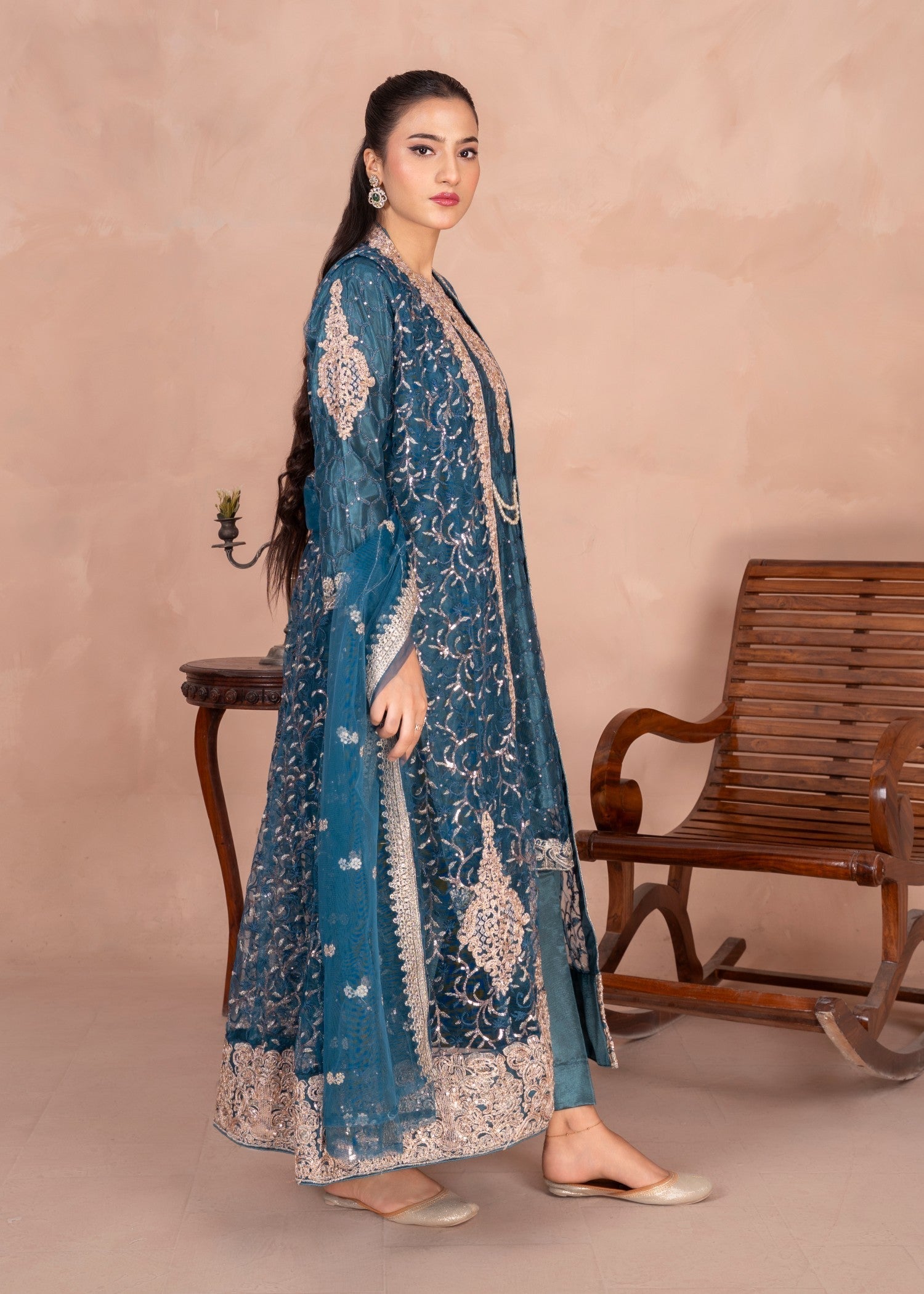 Four Season Boutique MALA GOWN TEAL Women 4pcs