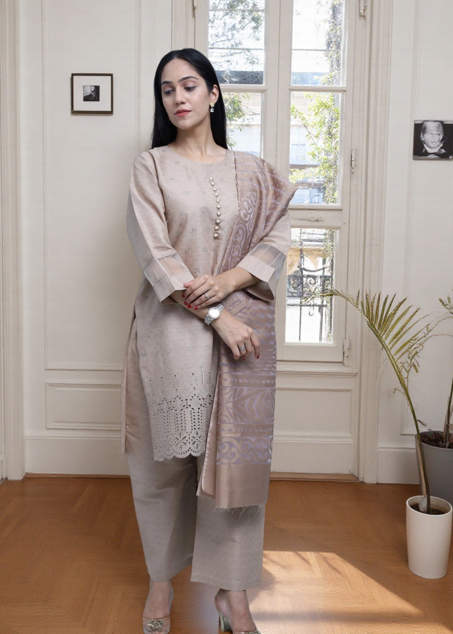 Mirhal Fashion Soft Brown Women 3pcs