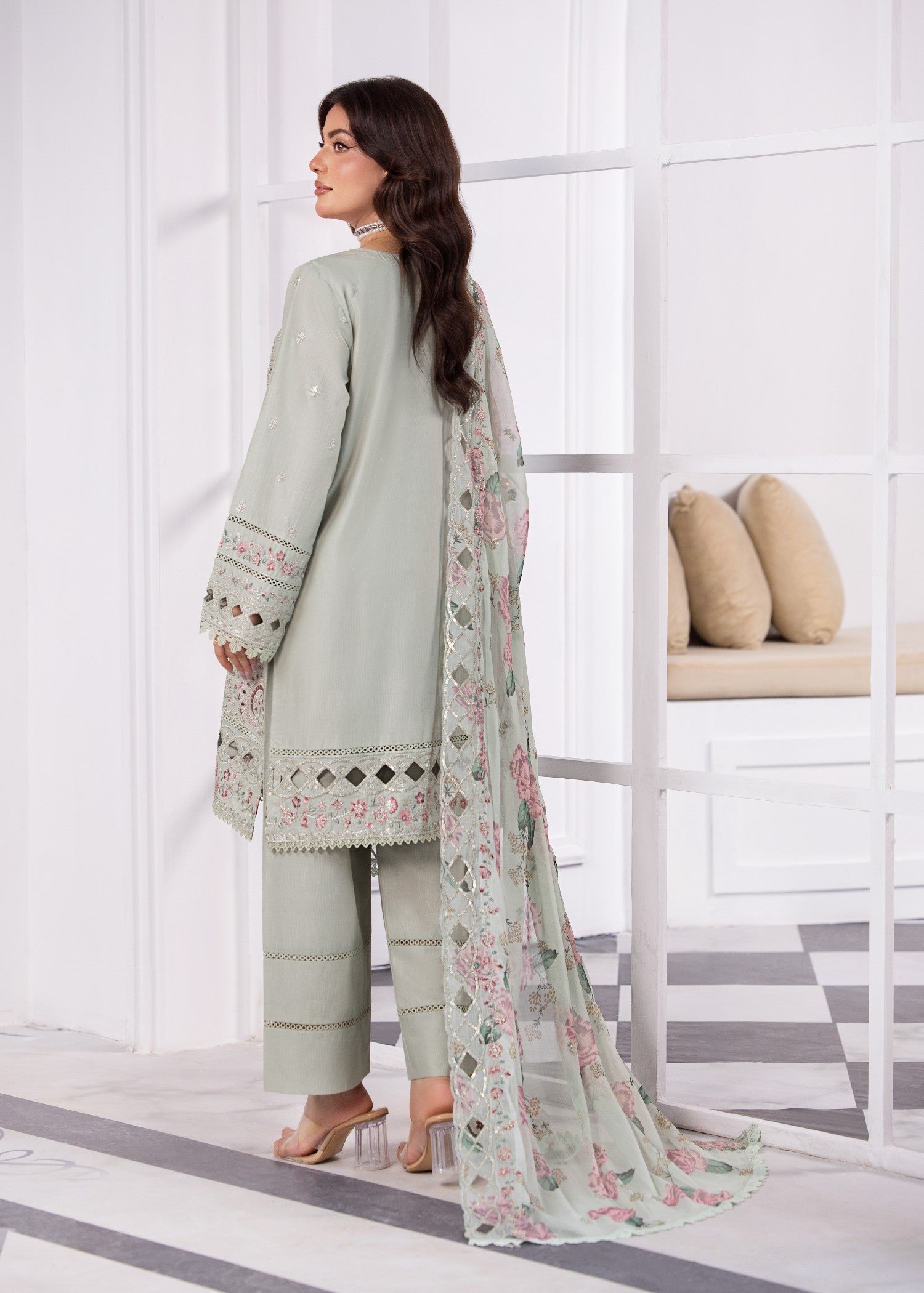 Bin Tayyab (BT006287 PST GRN) Women 3pcs