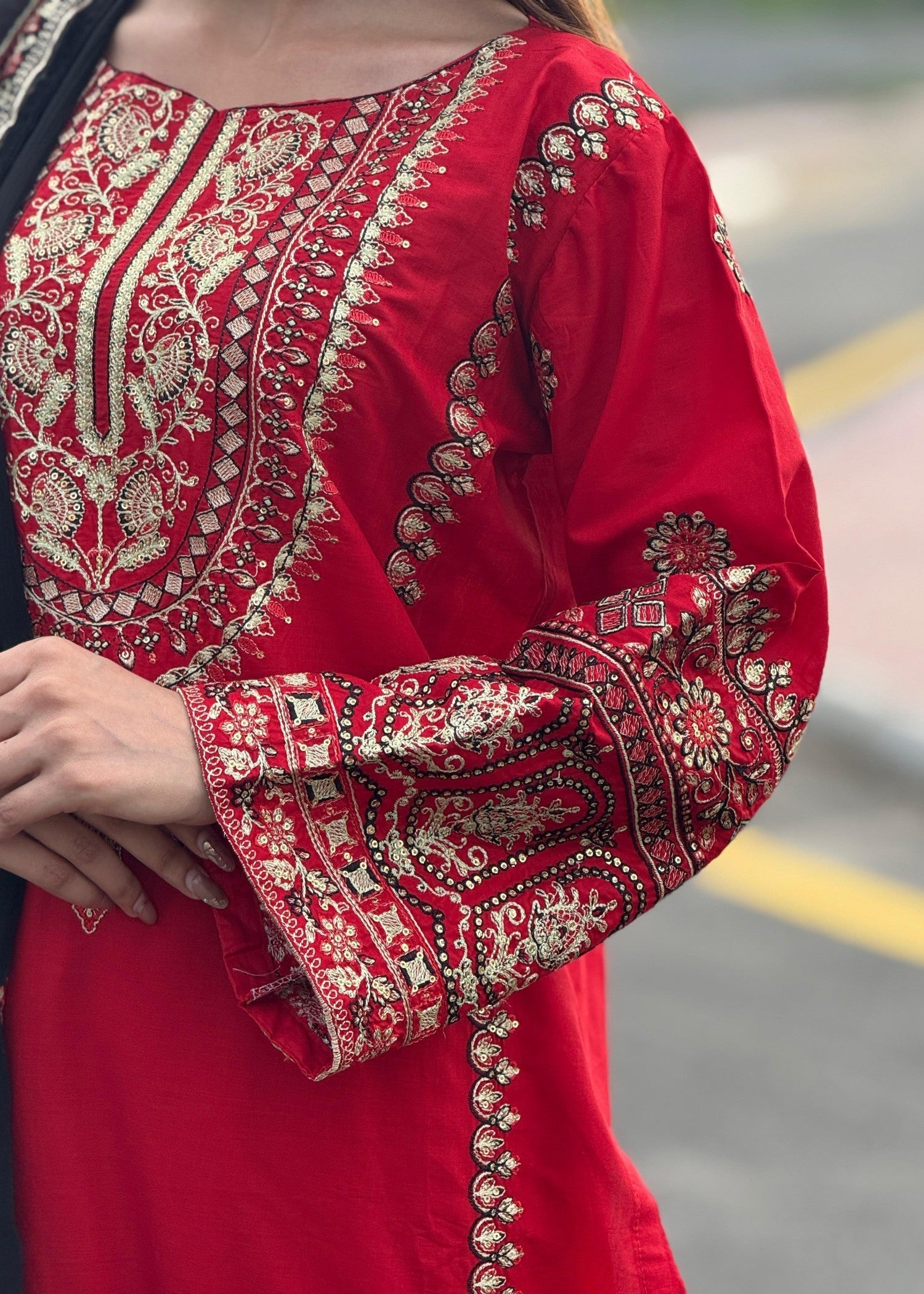 Chaudhary Arts Laal pari Women 3pcs