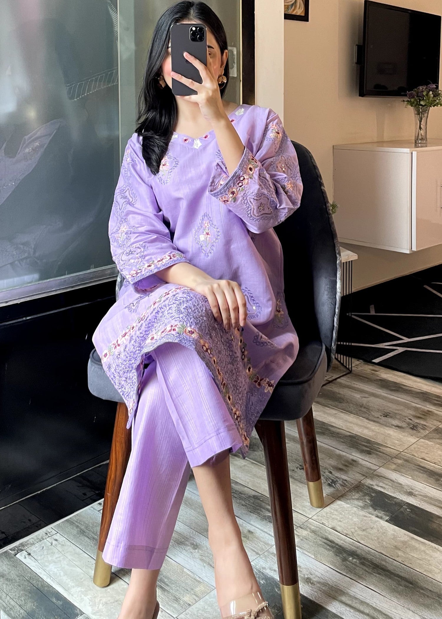 Tehzeeb Libas NOIR BLOOM Women 2pcs