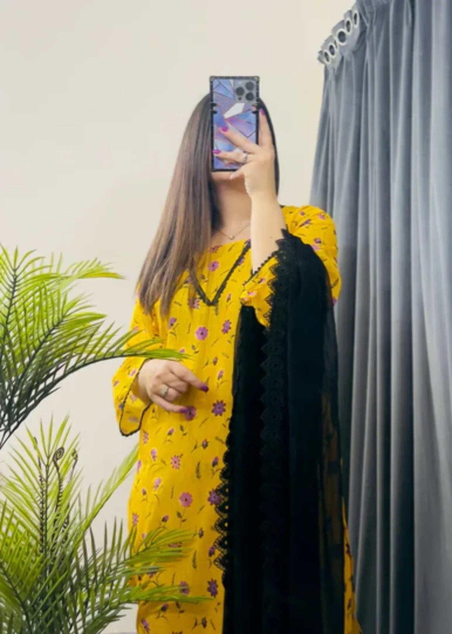 Sajfi Closet Lemon Digital Print Lawn Stitched Suit Women 2pcs