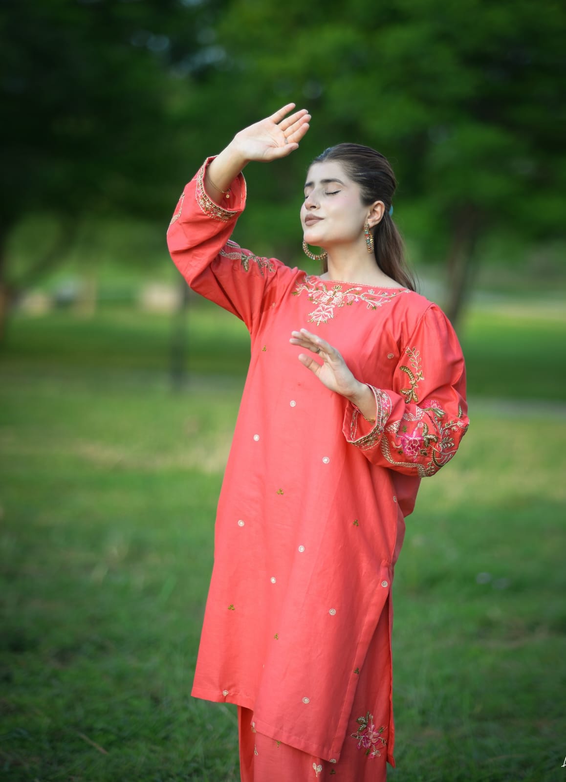 Tehzeeb Libas ZEHRA CORAL ELEGANCE Women 2pcs