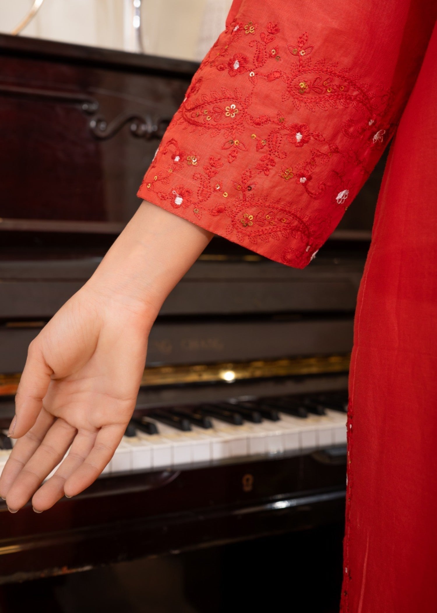 Tehzeeb Libas FLAME AURA EMBROIDERED Women 3pcs