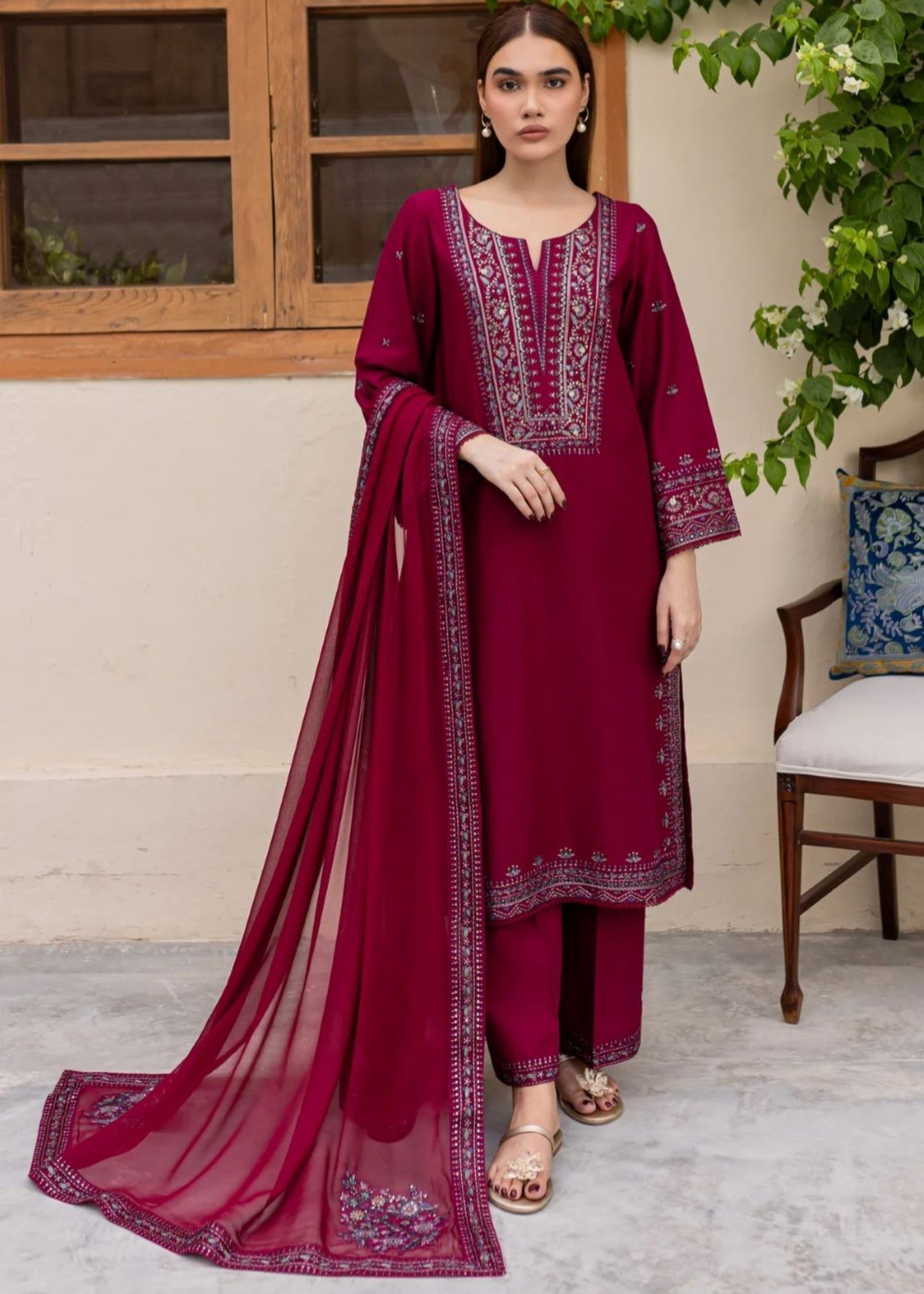 Kunaar Burgundi Women 3pcs