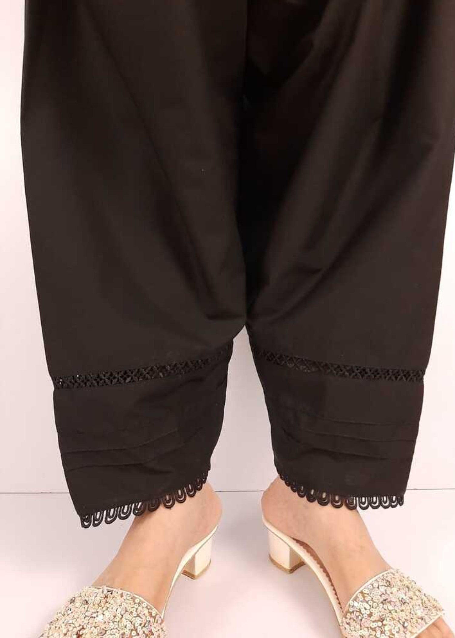 Zardi Laces Embellished Shalwar Black ZSL10 Women 1pcs
