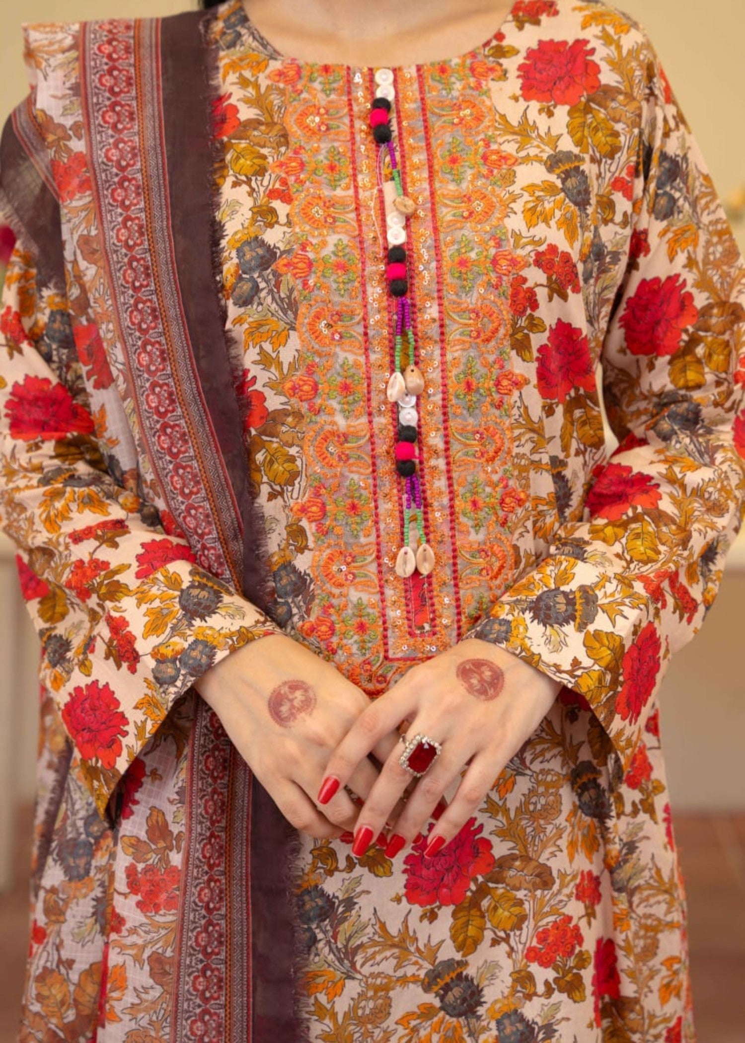 Gul Fashion Embroidered Lawn Kurta Set 13 Women 3pcs