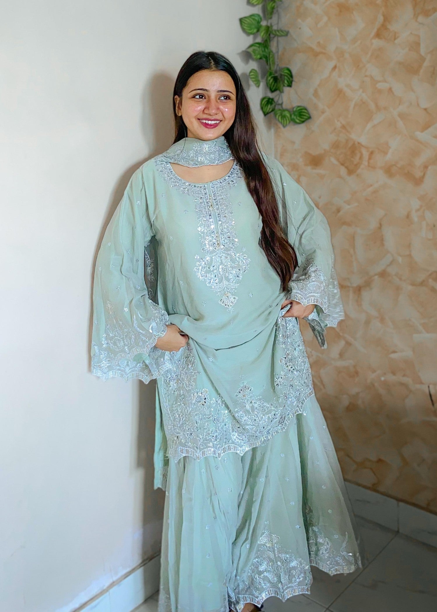 Inaaya Fashion Sajal Grey Women 3pcs