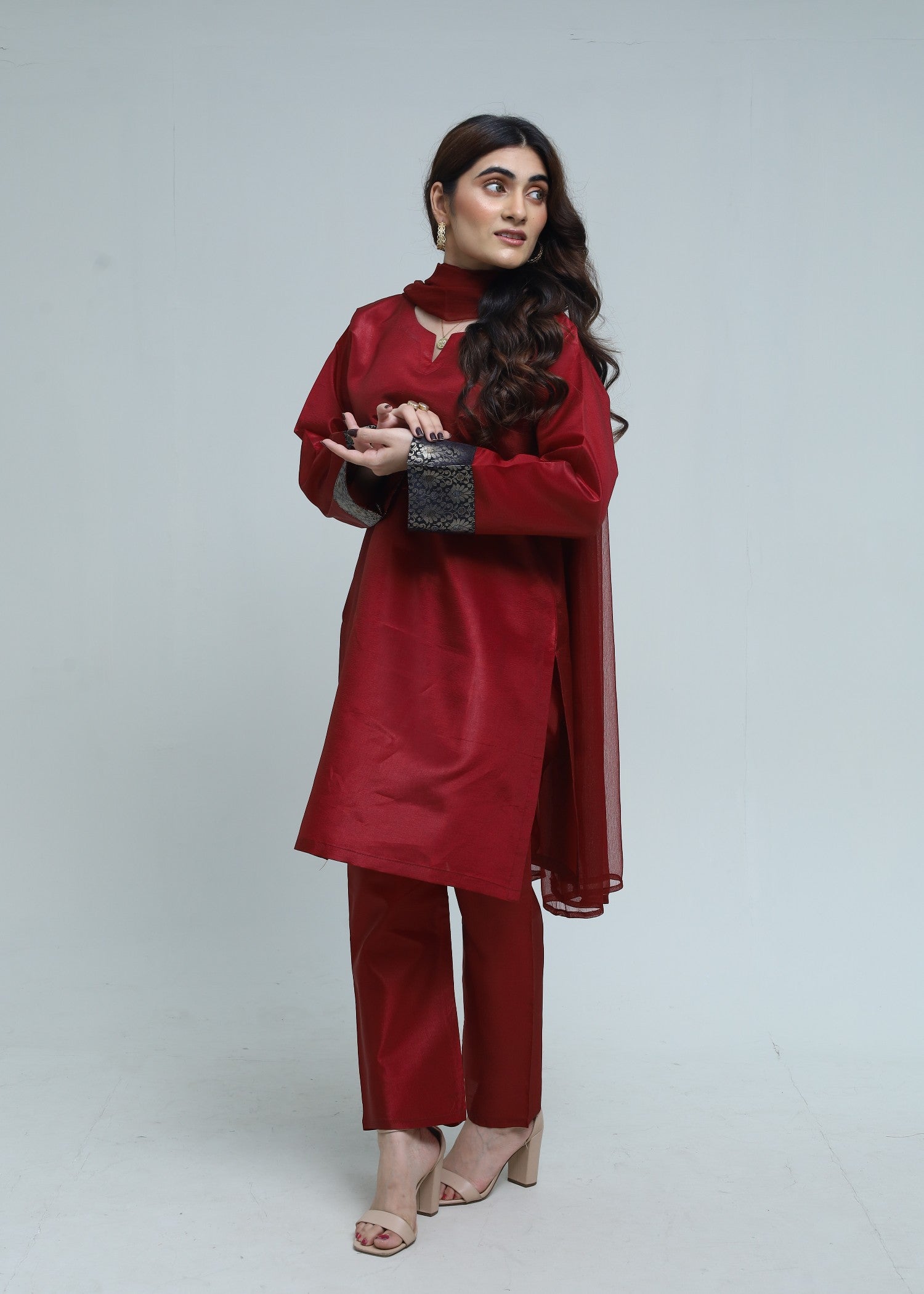 Zamnah Ruby Elegance Women 3pcs