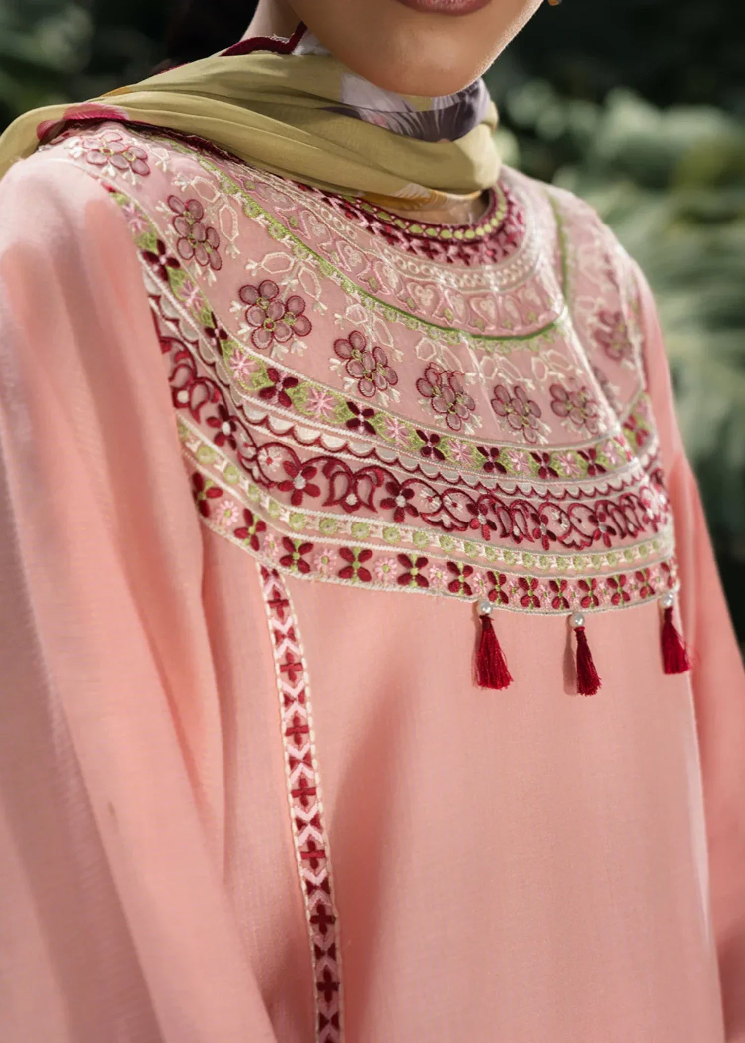 Hemstitch Pinky Peony Women 3pcs