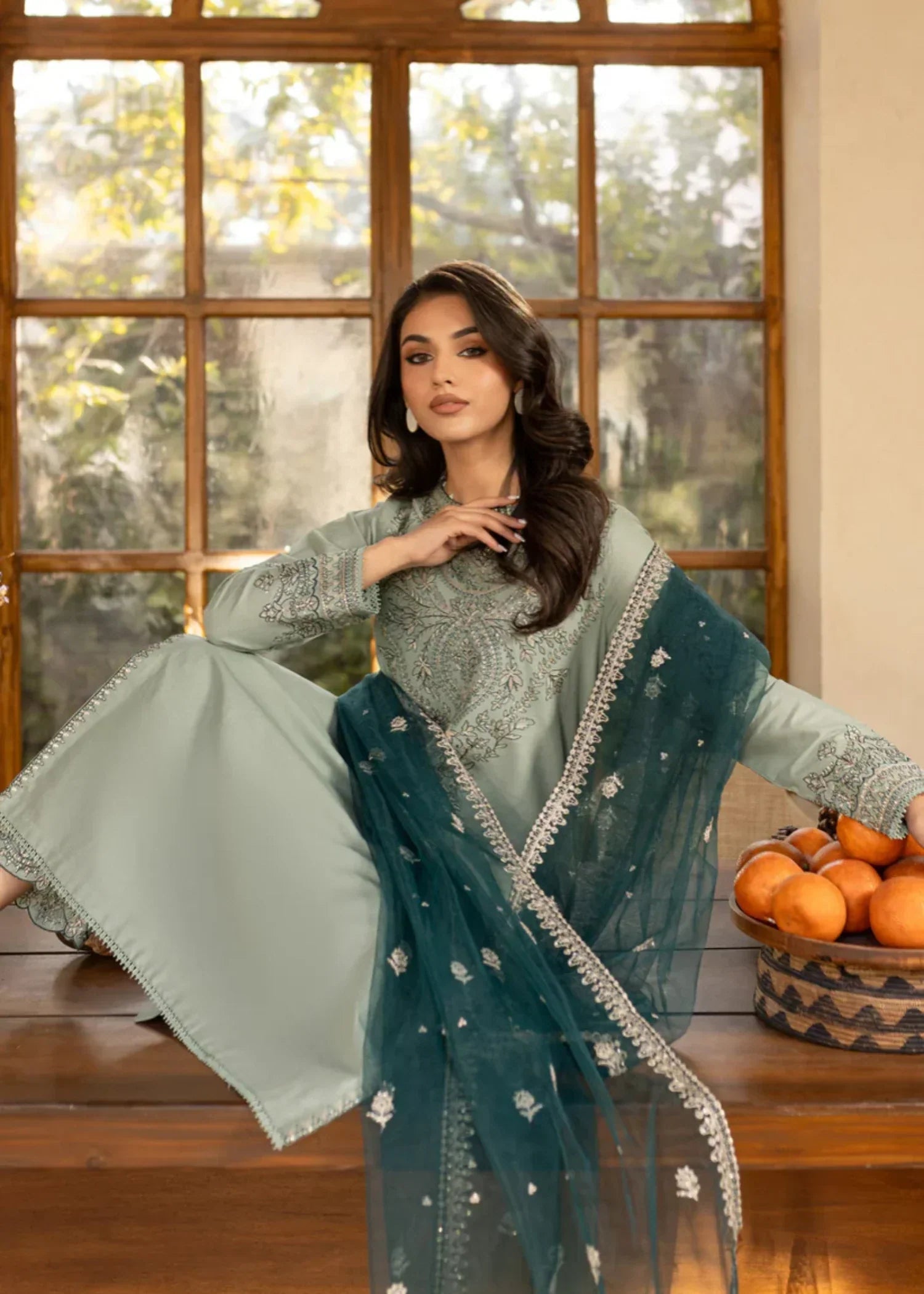 Stylish Collection SEA SAND EMBROIDERED Women 3pcs