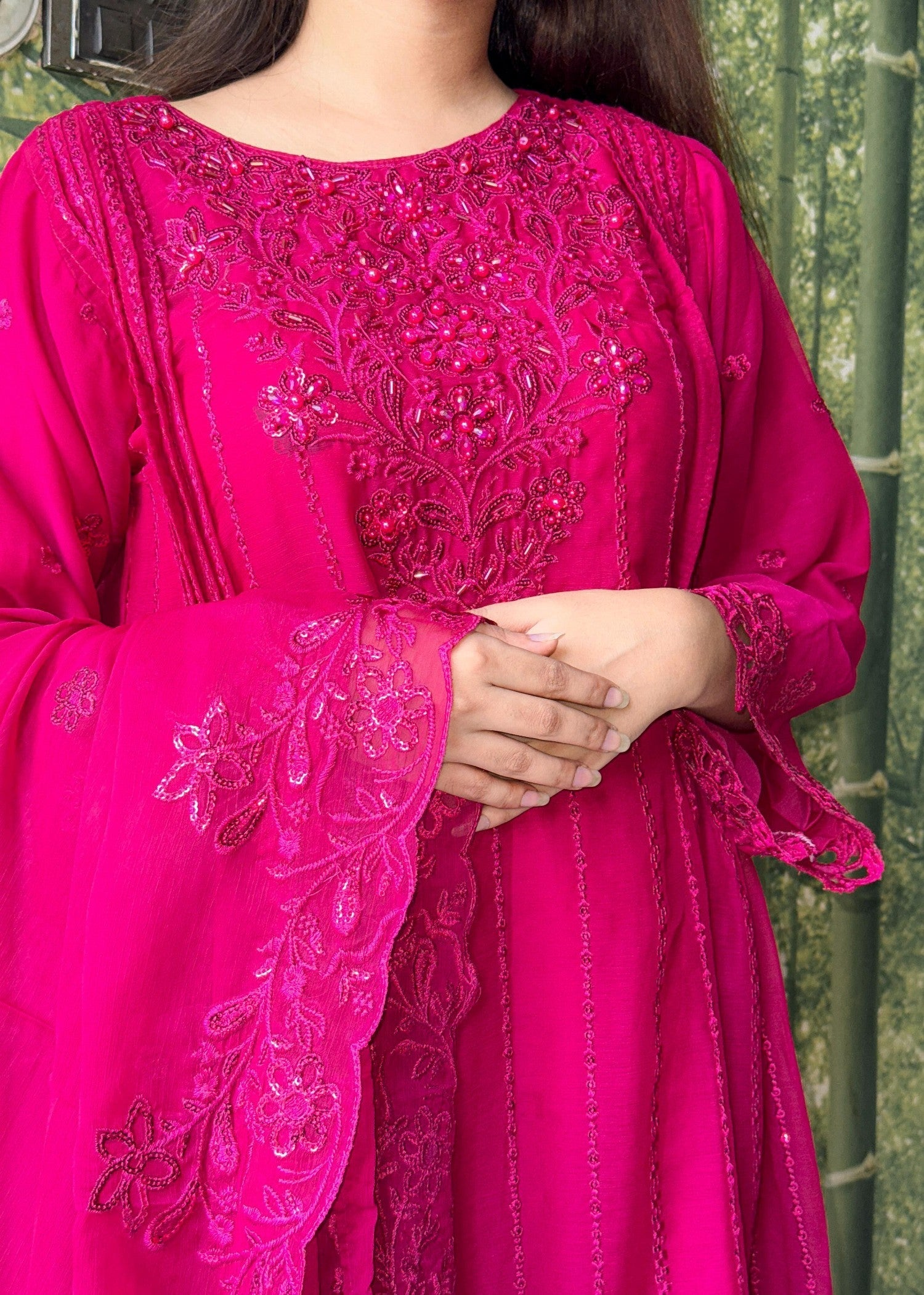 Inaaya Fashion Anoushah Shockin Pink Women 3pcs