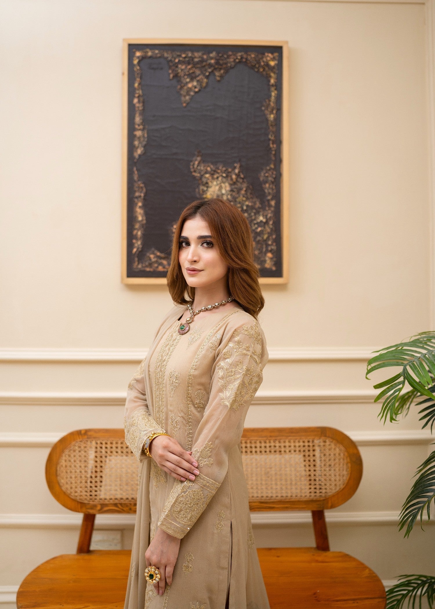 Alyssa BEIGE LADIES SUIT ALL301 Women 3pcs