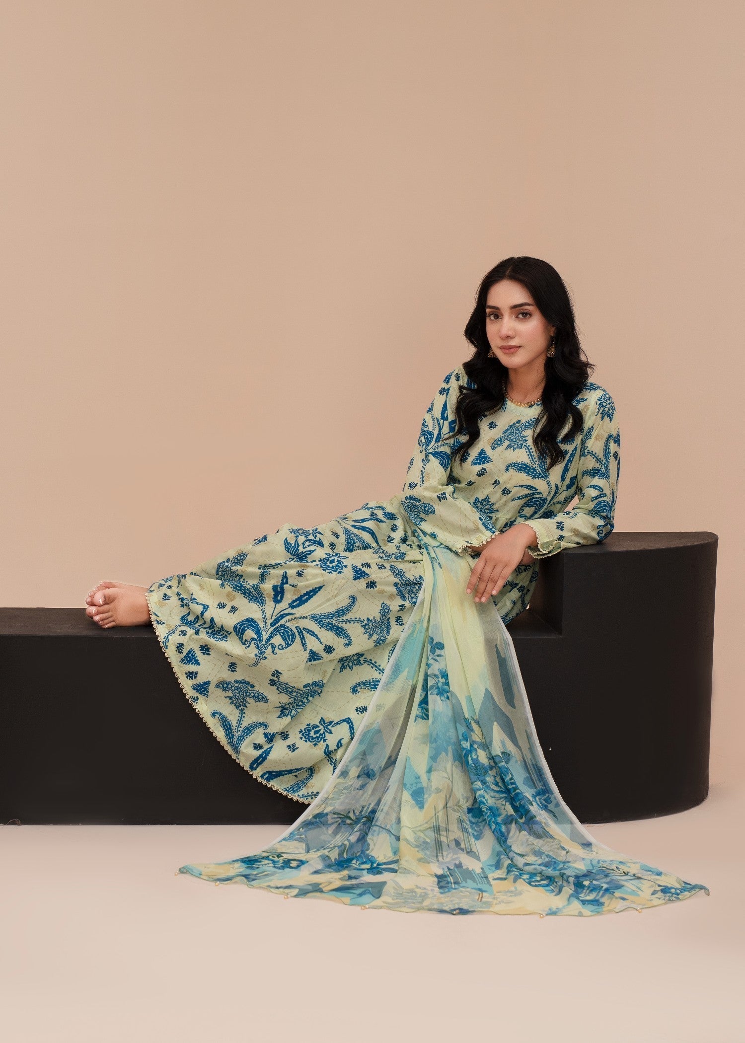 Ayeza Collection Green Maxi 06 Women 2pcs