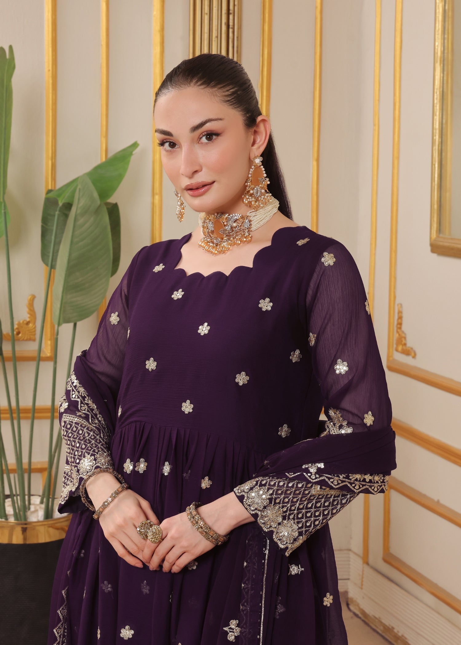 Abaan Zohan Dhanak Purple Women 3pcs